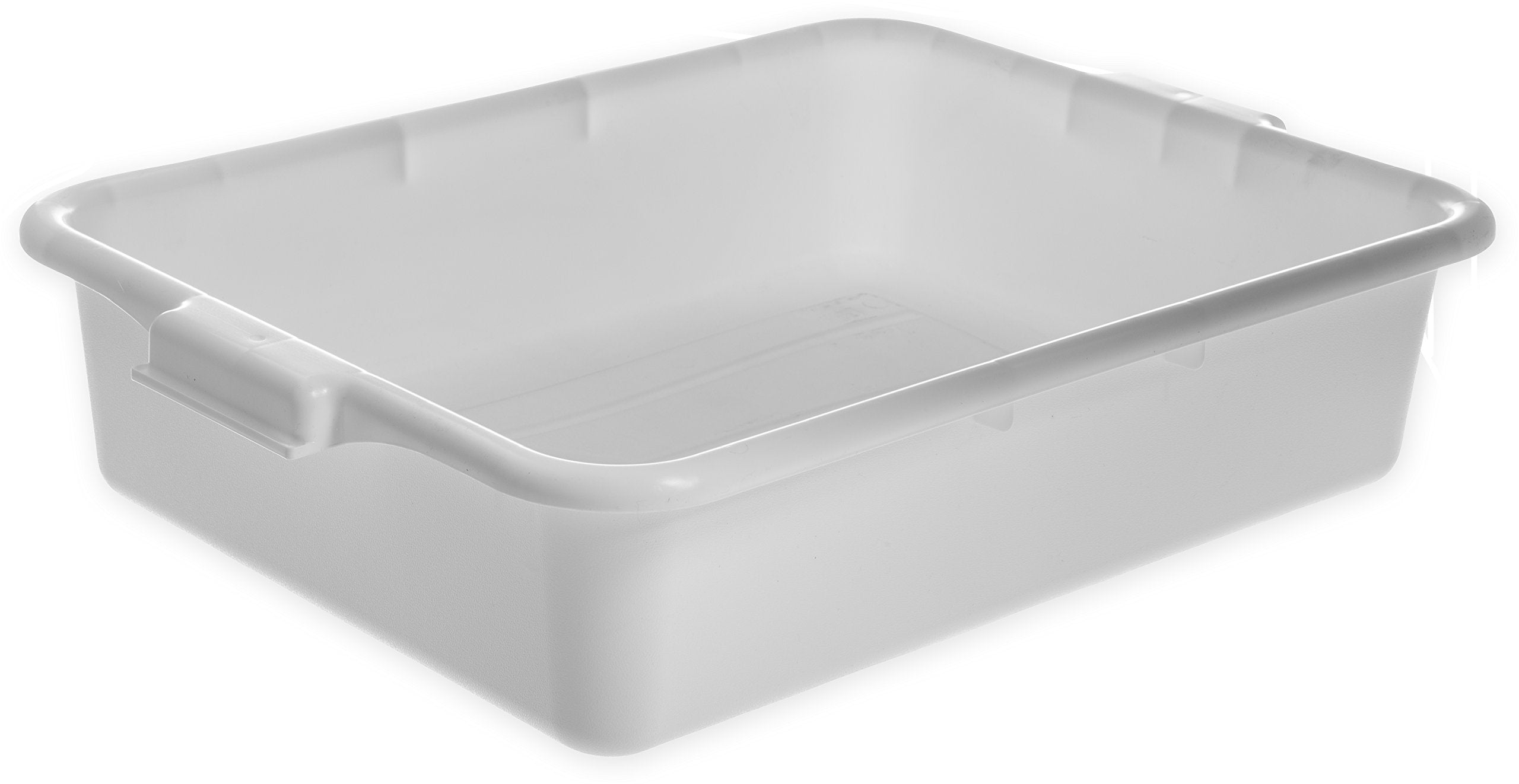 Carlisle Foodservice Products N4401002 Comfort Curve Ergonomic Wash Basin Tote Box, 5'' Deep, White