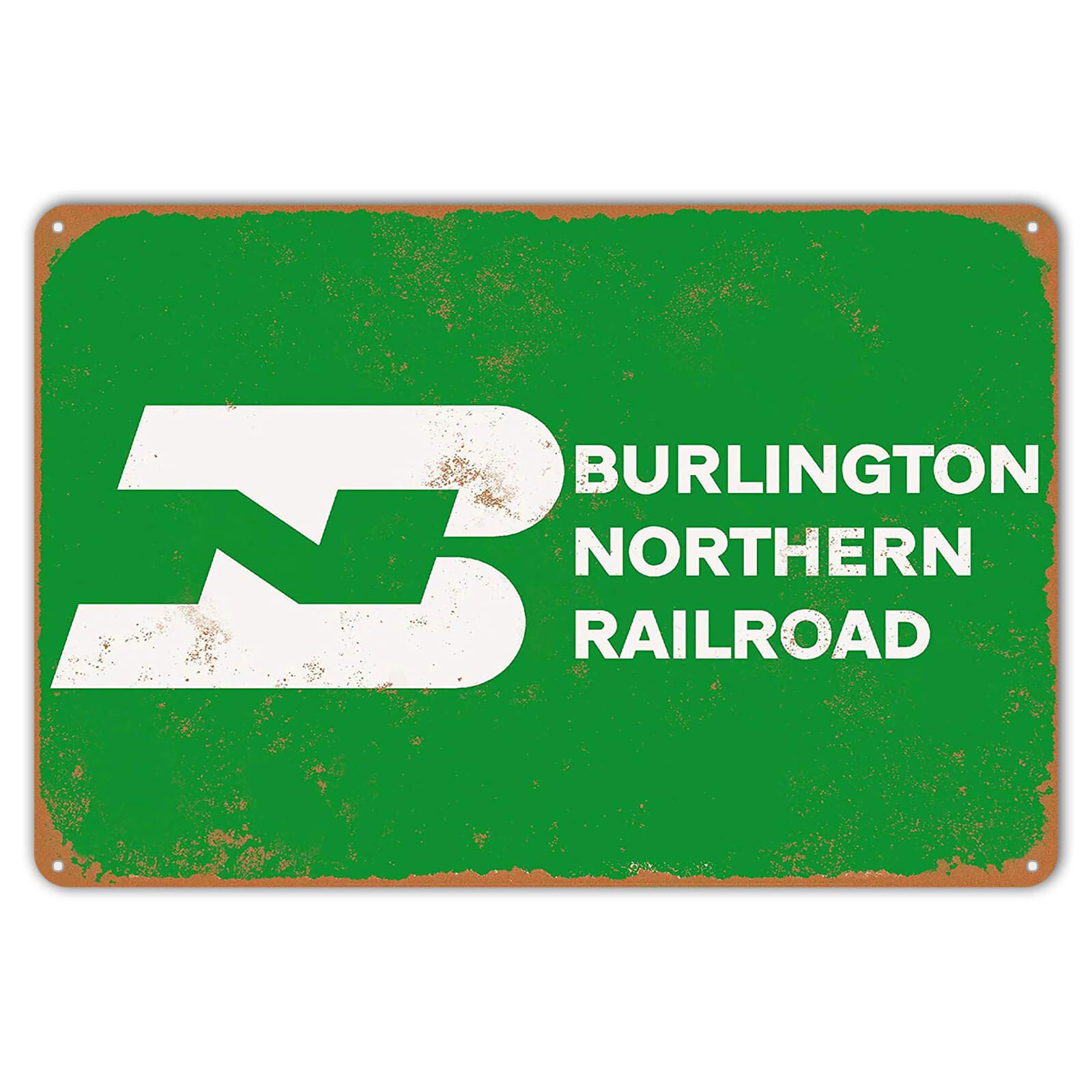 ZYPENG Metal Sign Burlington Northern Railroad Vintage Decorative Tin Sign Home Wall Decor 8 x 12 inches