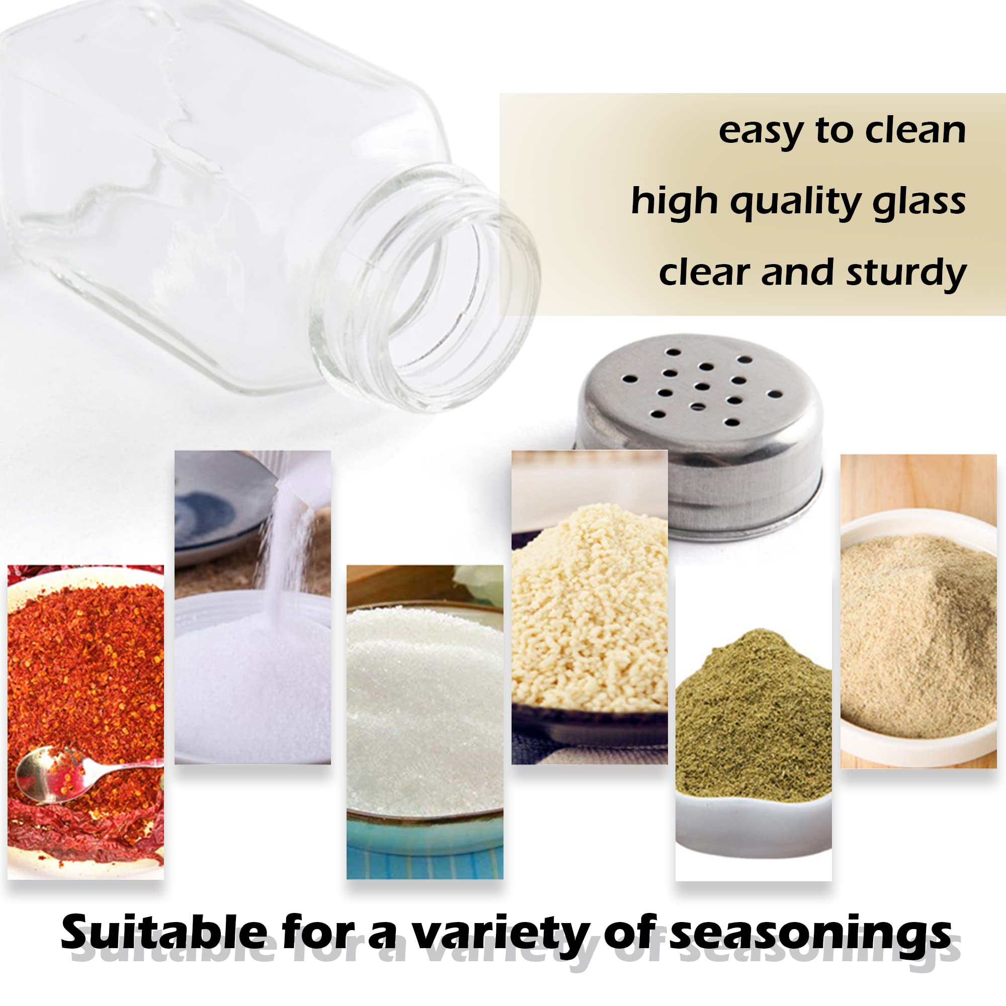 1St Choice Salt And Pepper Shakers With Stainless Tops Set Of 2 (Square Shakers)