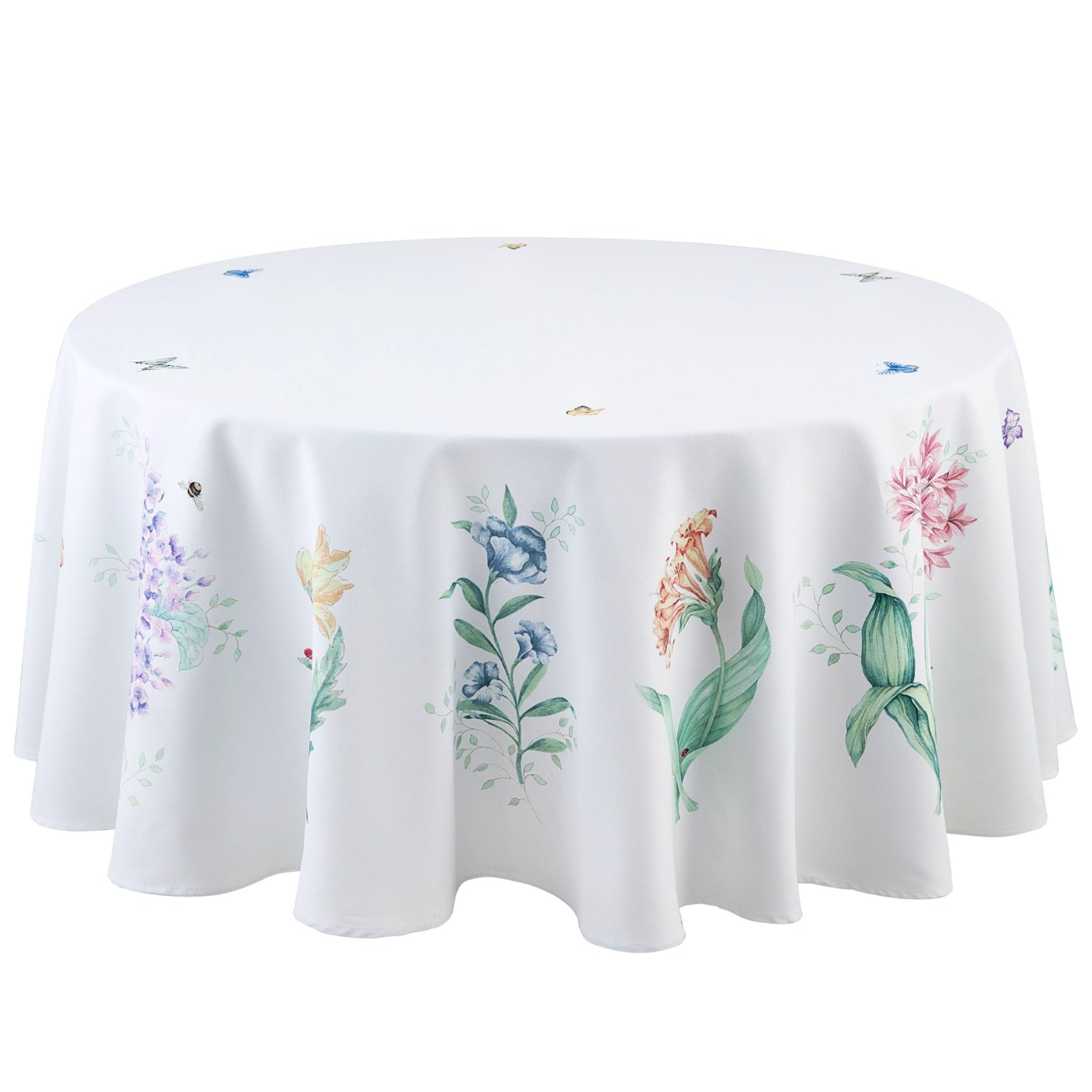 Lenox Butterfly Meadow Garden Tablecloth, Multicolor, 70 W x 70 L
