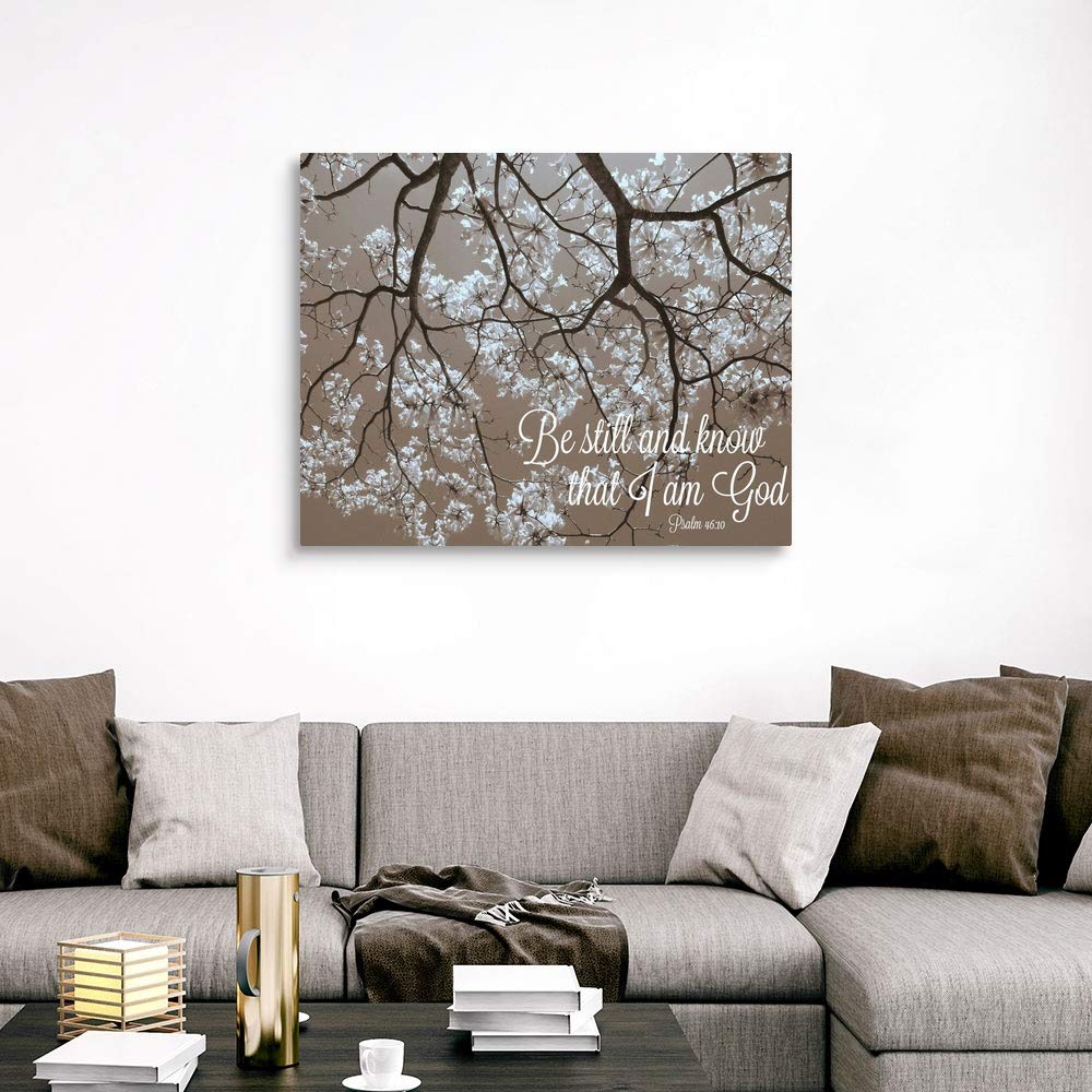 Canvas On Demand Be Still Canvas Wall Art Print By Gail Peck, Contemporary, Home Decor, Quote, Design Artwork, 45''X36''