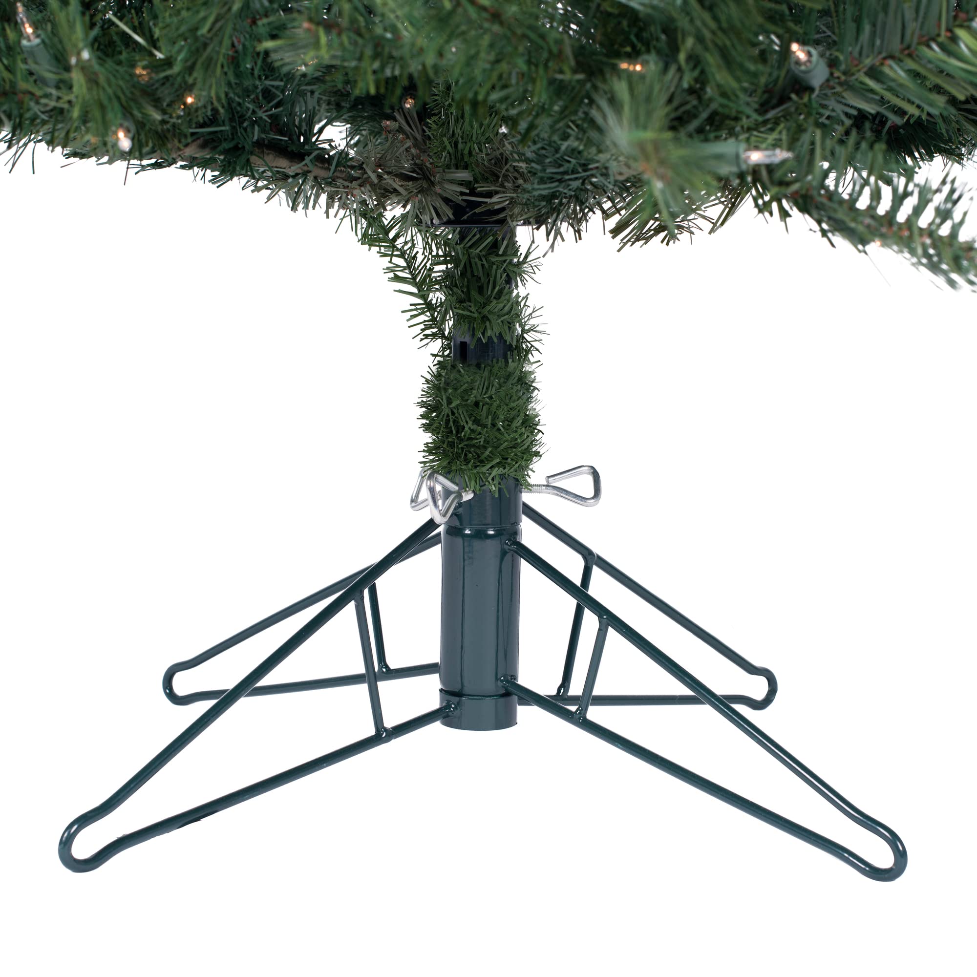 Vickerman 7.5' x 36 Salem Pencil Pine Artificial Christmas Tree Featuring 664 PVC Tips, Green PVC Tips on Metal hinged Branches,