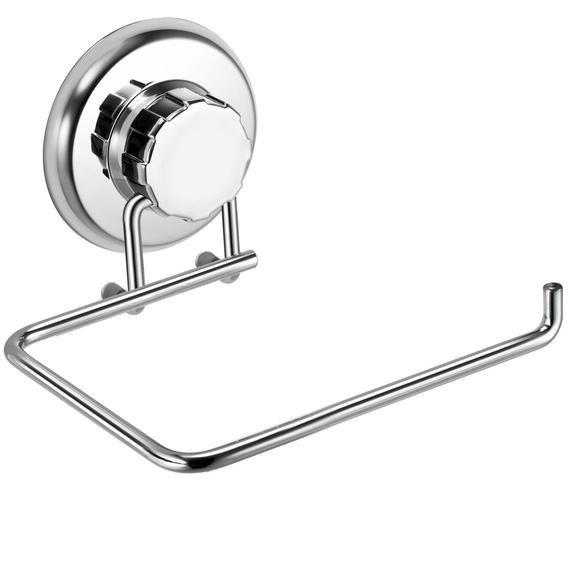 Hasko Accessories - Powerful Vacuum Suction Cup Toilet Paper Holder - Wall Mount Stainless Steel Tissue Roll Dispenser For Bathr