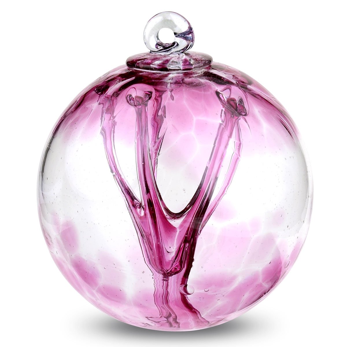 Witch Ball Fuchsia by Iron Art Glass Designs (4 Inch)