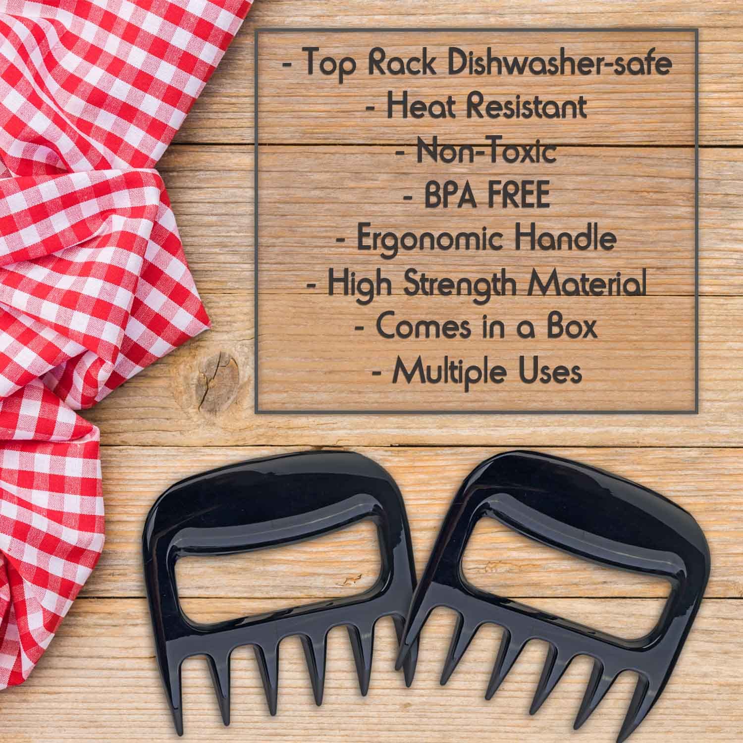 Meat Claws For Shredding. Santa'S Bbq Claws. Funny Stocking Stuffers For Men Dads Grillers, Boss Boyfriend Christmas Gift Box. B