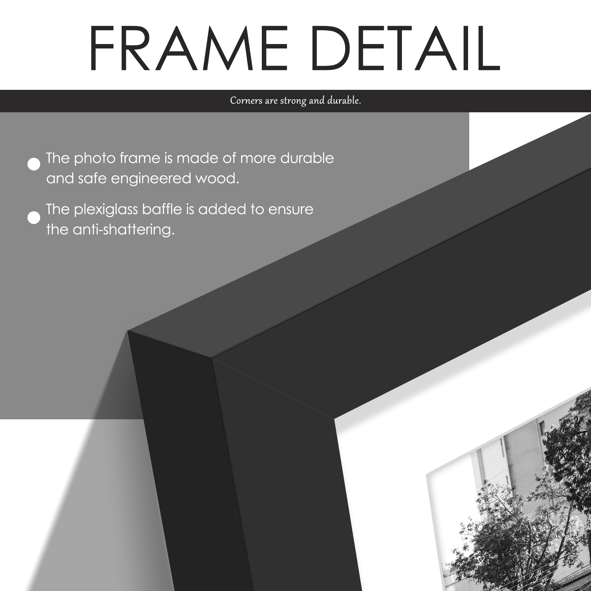 DUENPY 12.5x15 Collage Picture Frame, 4x6 Collage Picture Frame, Displays Five 4x6 inch Photos, Wall Decor Wall Hanging or Table