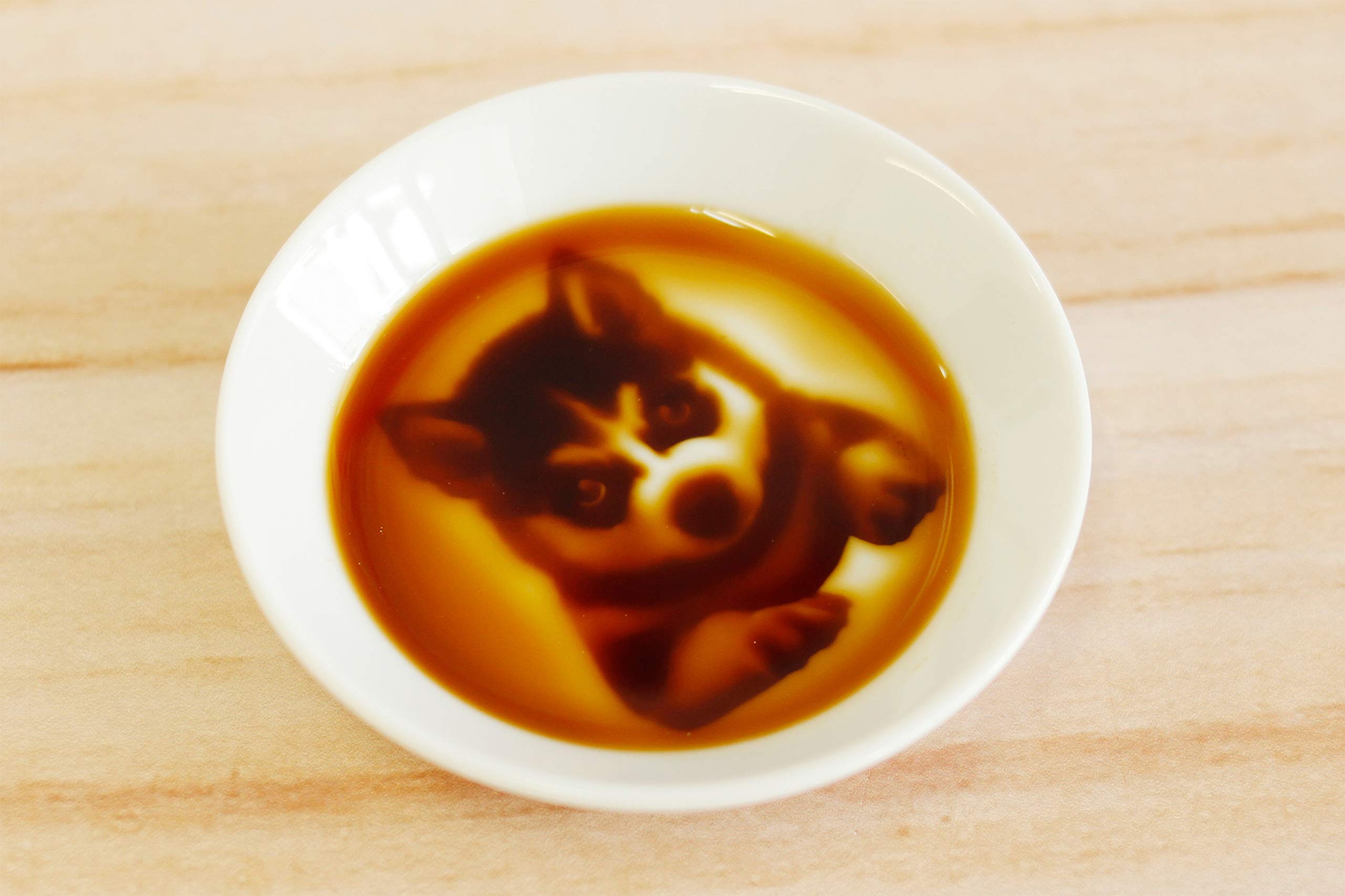 Dipping Sauce Dish With 3D Painted Puppy Design, Unique Round Soy Sauce Dipping Plate, White Porcelain, Made In Japan - 3 X 3 In