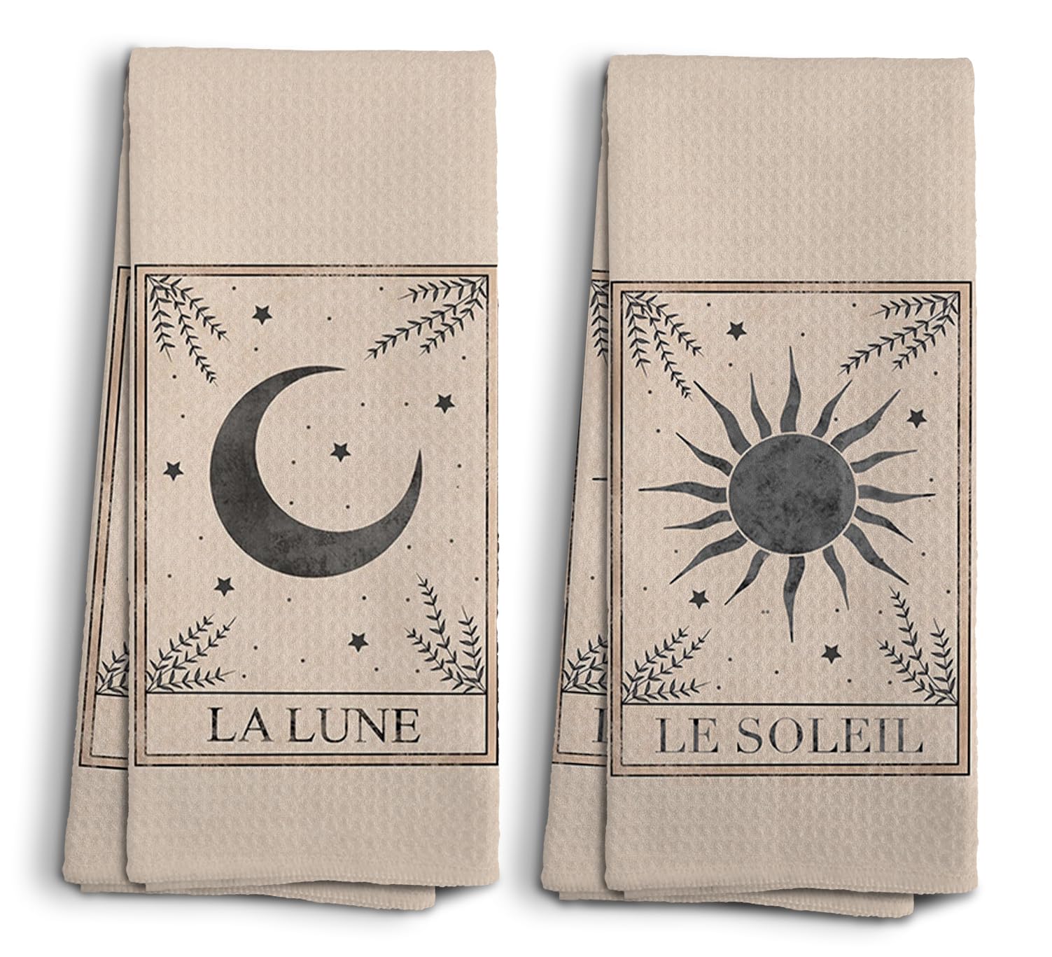 Noql Boho Hand Towels, Celestial Sun And Moon Decor, Mystical Tarot Cards Kitchen Towels, Kitchen Towels Boho, Gifts For Women M