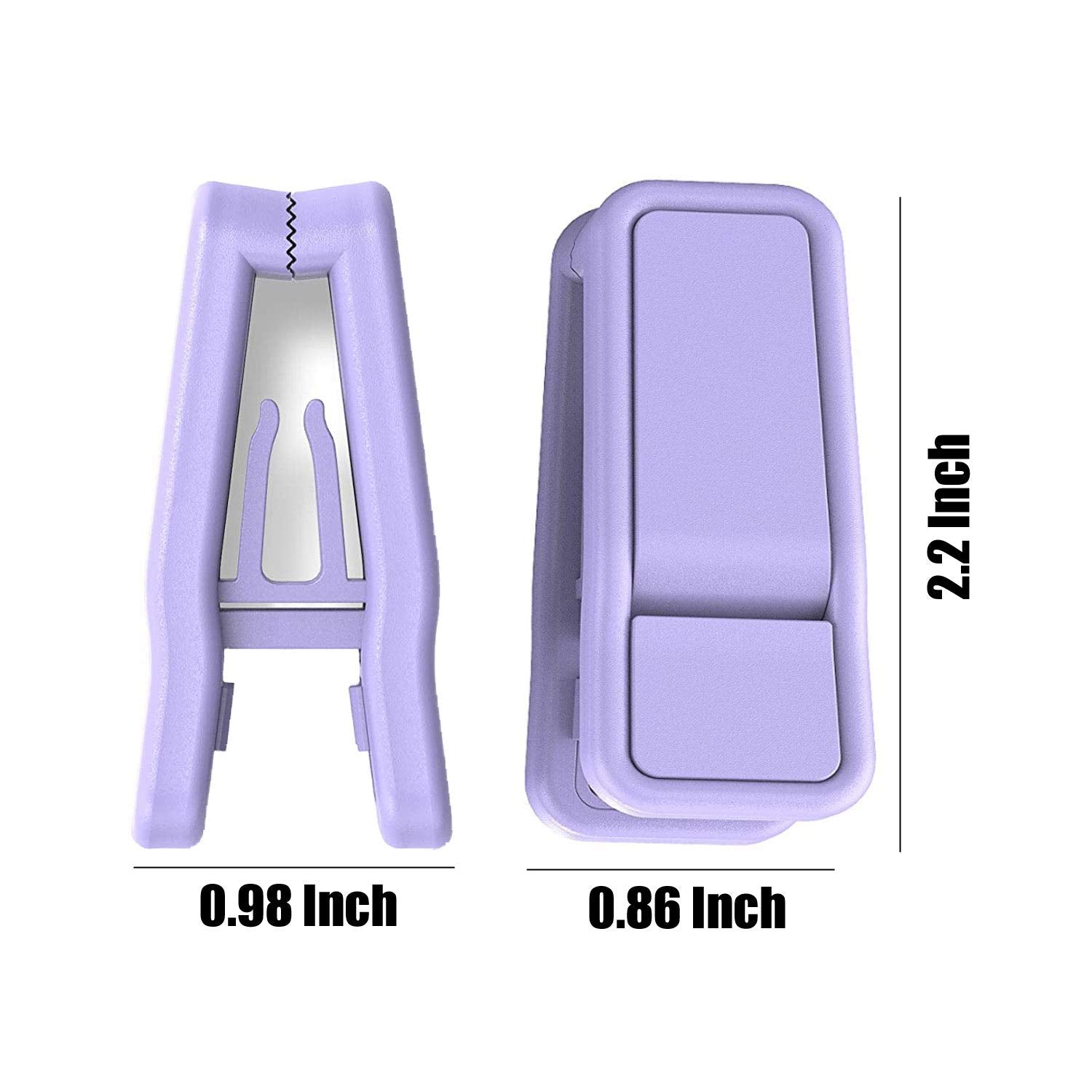 Kiseer Plastic Baby Hanger Clips, 40 Pcs Slim-Line Finger Clips Set Clothes Hanger Velvet Hanger (Purple)