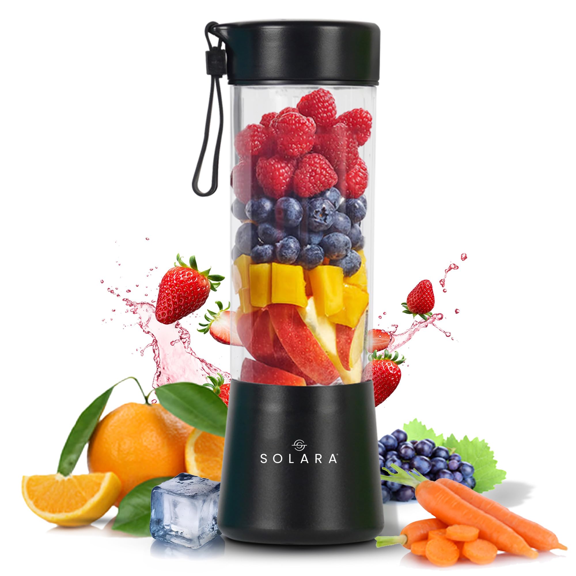 Solara Blendkwik Portable Blender For Juices, Shakes, Smoothies, Crushing Ice, Usb Rechargeable Battery With 4000 Mah 180Watts M