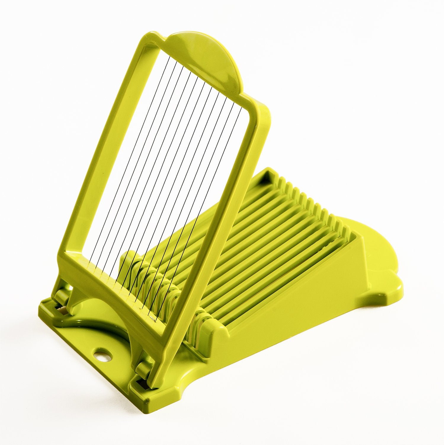 Luncheon Meat Slicer And Musubi Maker Press Mold Set, Kit, Certified Safety, Quality 11 Stainless Steel Wires (Green Slicer+Mold