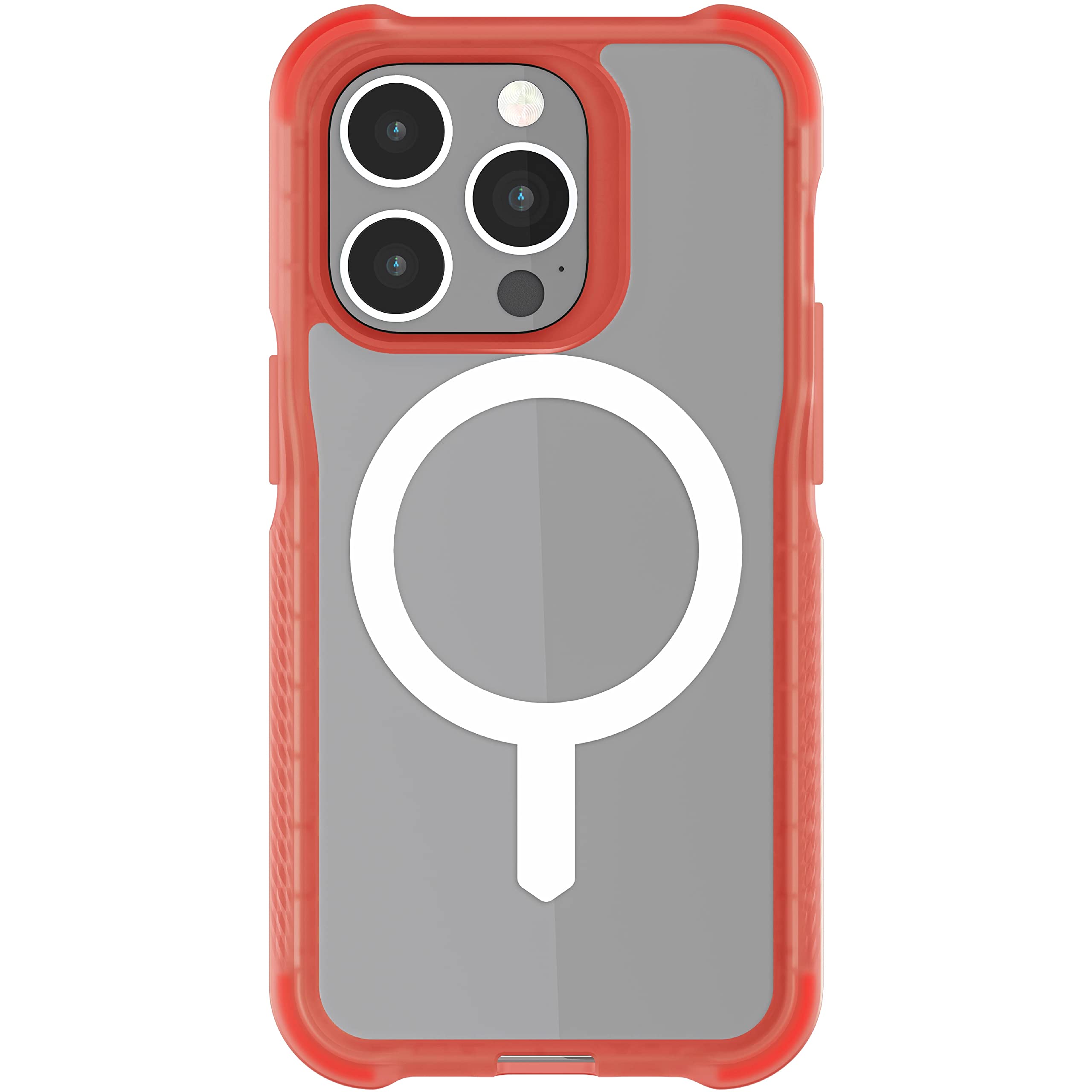 Ghostek Covert Pink Iphone 14 Pro Case For Women Clear Shockproof Magsafe Phone Cover With Anti-Yellowing And Supports Apple Mag