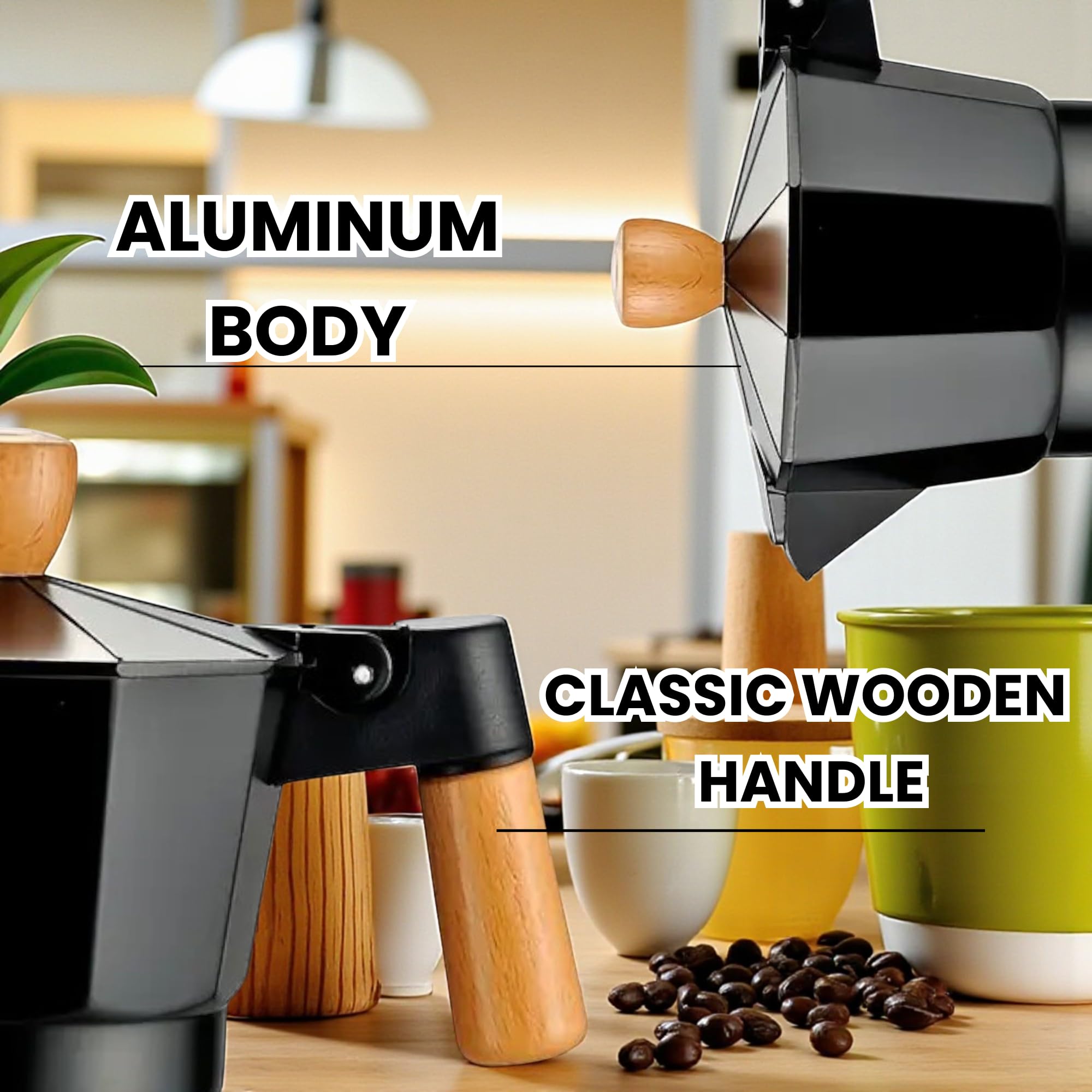 Aashonee Italian Coffee Maker - Espresso Moka Pot For Classical Taste Greca Coffee Enthusiast - Quality Espresso Maker Stove Top