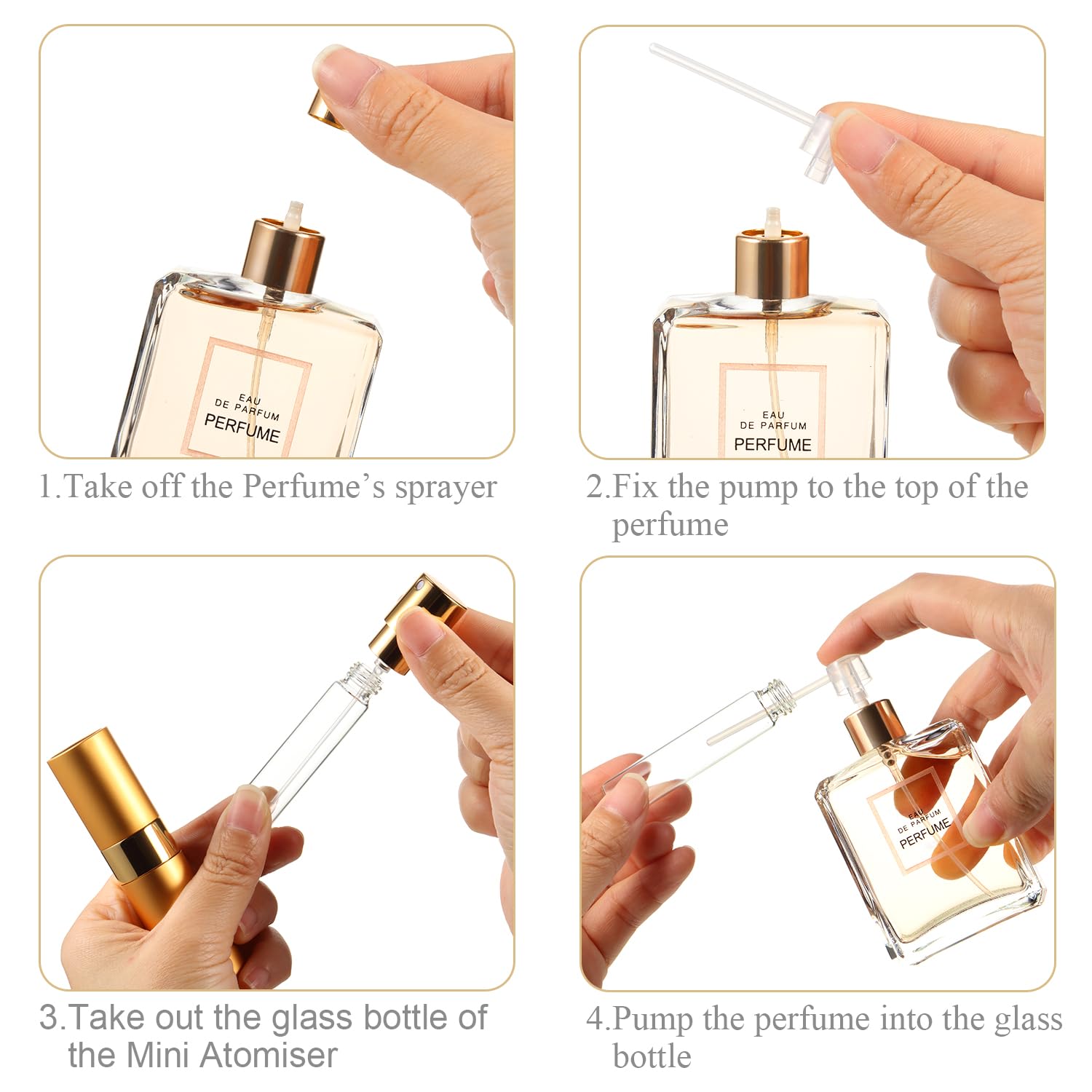 Tessco For You 56 Pieces 8Ml Travel Refillable Perfume Bottles Mini Cologne Perfume Spray Bottle Empty Pocket For Travel And Out