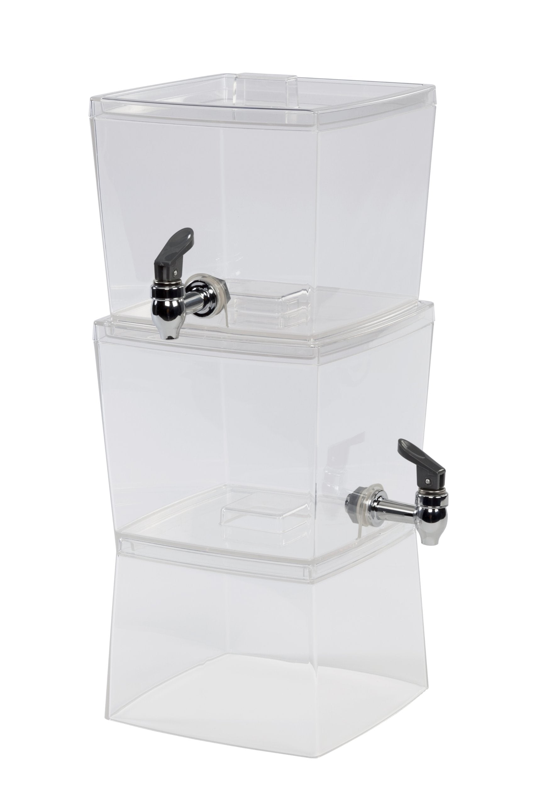 Creativeware 1.5 Gallon 2 Units Stacking Beverage Dispenser, Clear