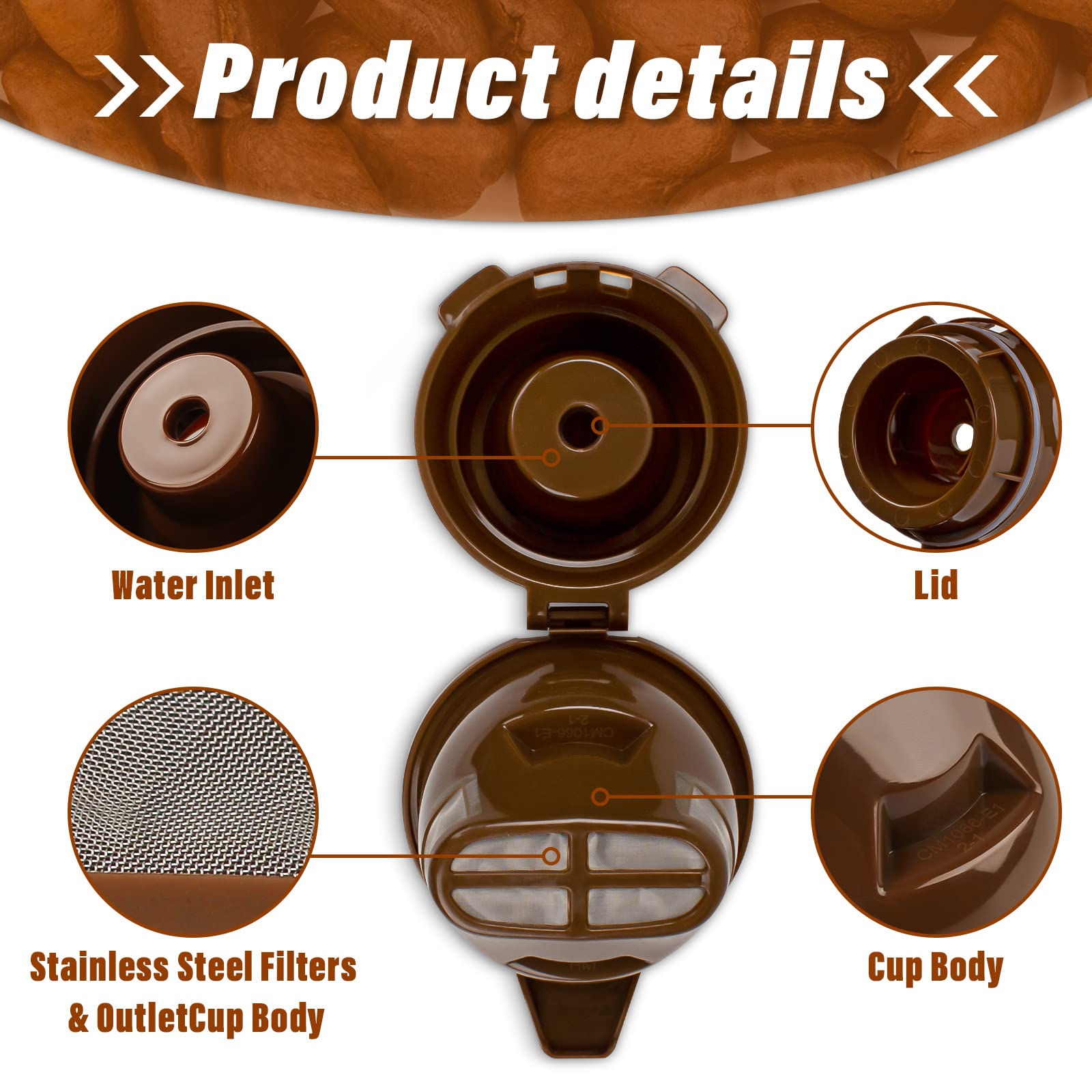 Ophjerg Single Serving Ground Coffee Brew Filter Holder Basket, Reusable Nylon Mesh or Metal, Compatible with Hamilton Beach FlexBrew Models 49957-49979