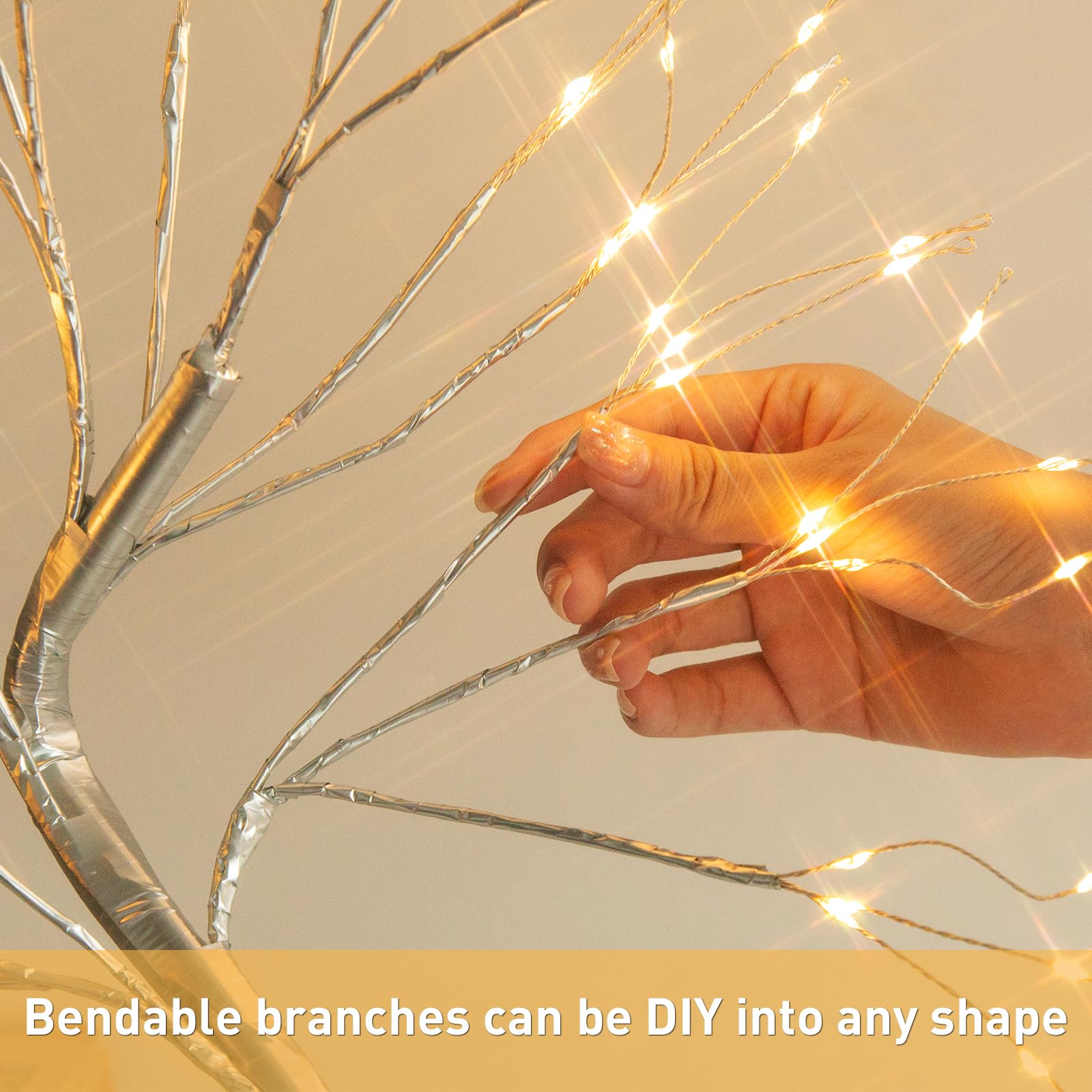 EAMBRITE Fairy Light Tree, 108 Led Light up Trees Decor Indoor, 8 Modes Fairy Light Spirit Tree for Christmas Decorations, USB&