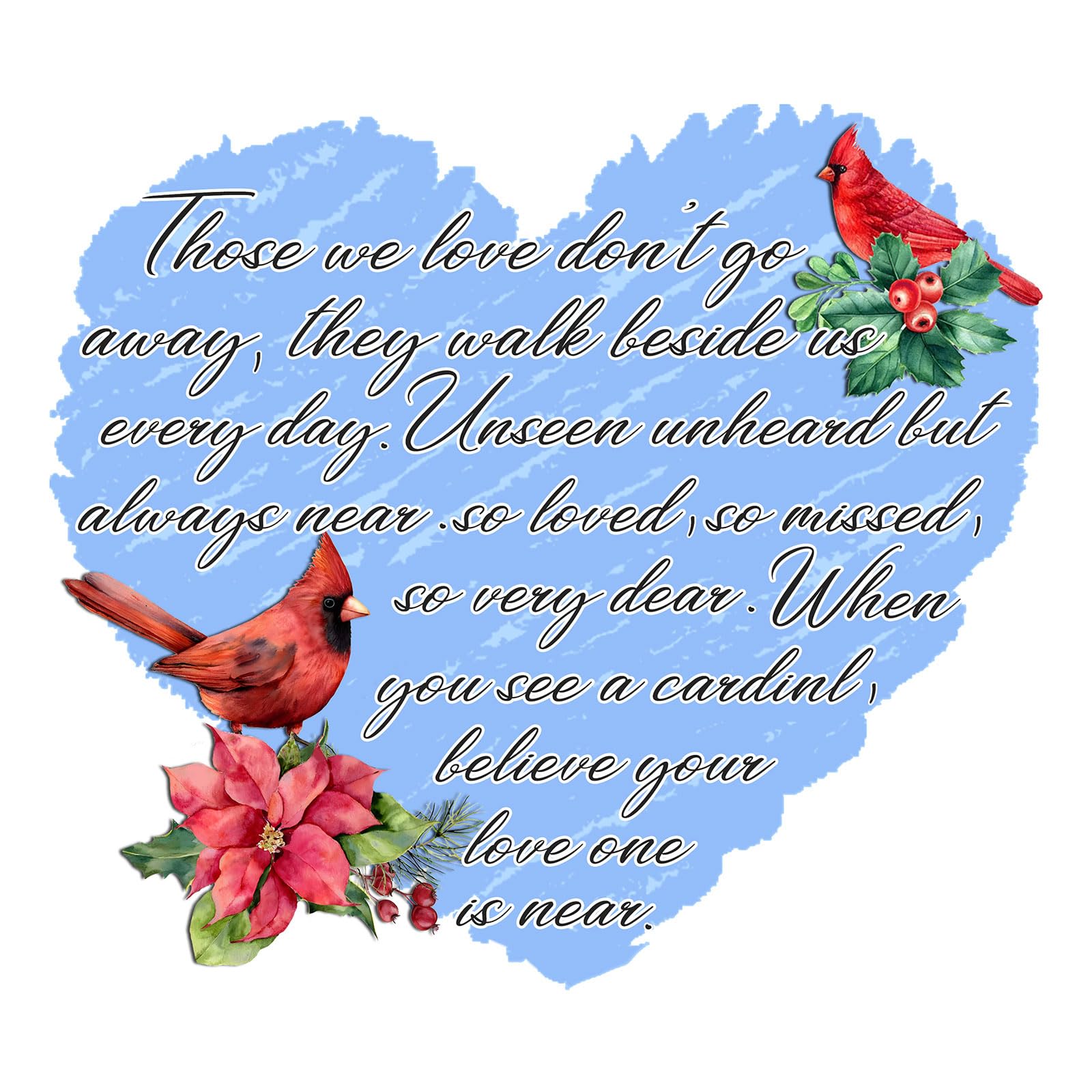 Sympathy Memorial Heart Present for Loss of Those We Love Wall Hanging Plaque Bereavement Condolence Remembrance Funeral Funeral