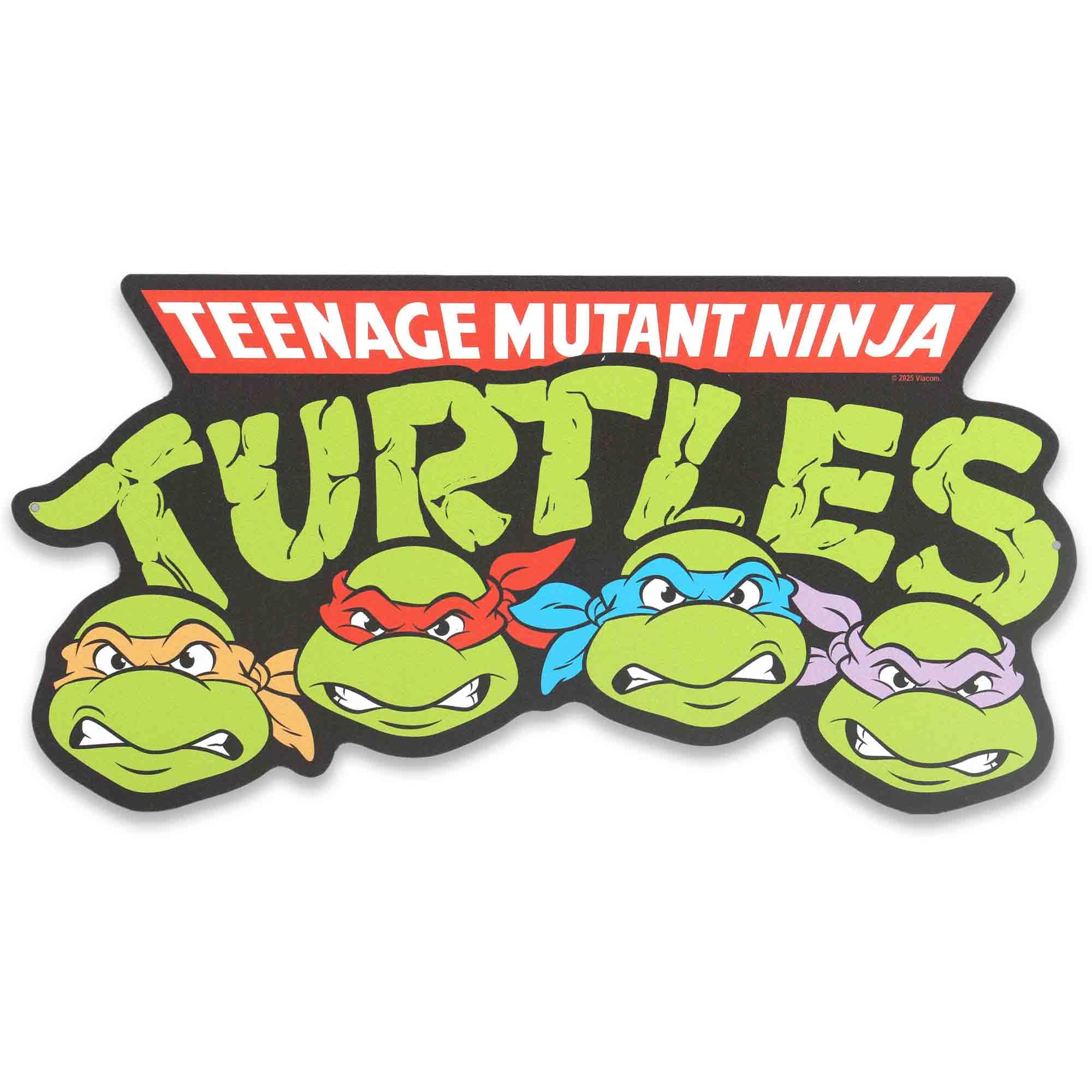 Teenage Mutant Ninja Turtles Logo Metal Sign - Fun TMNT Wall Decor for Bedroom or Movie Room