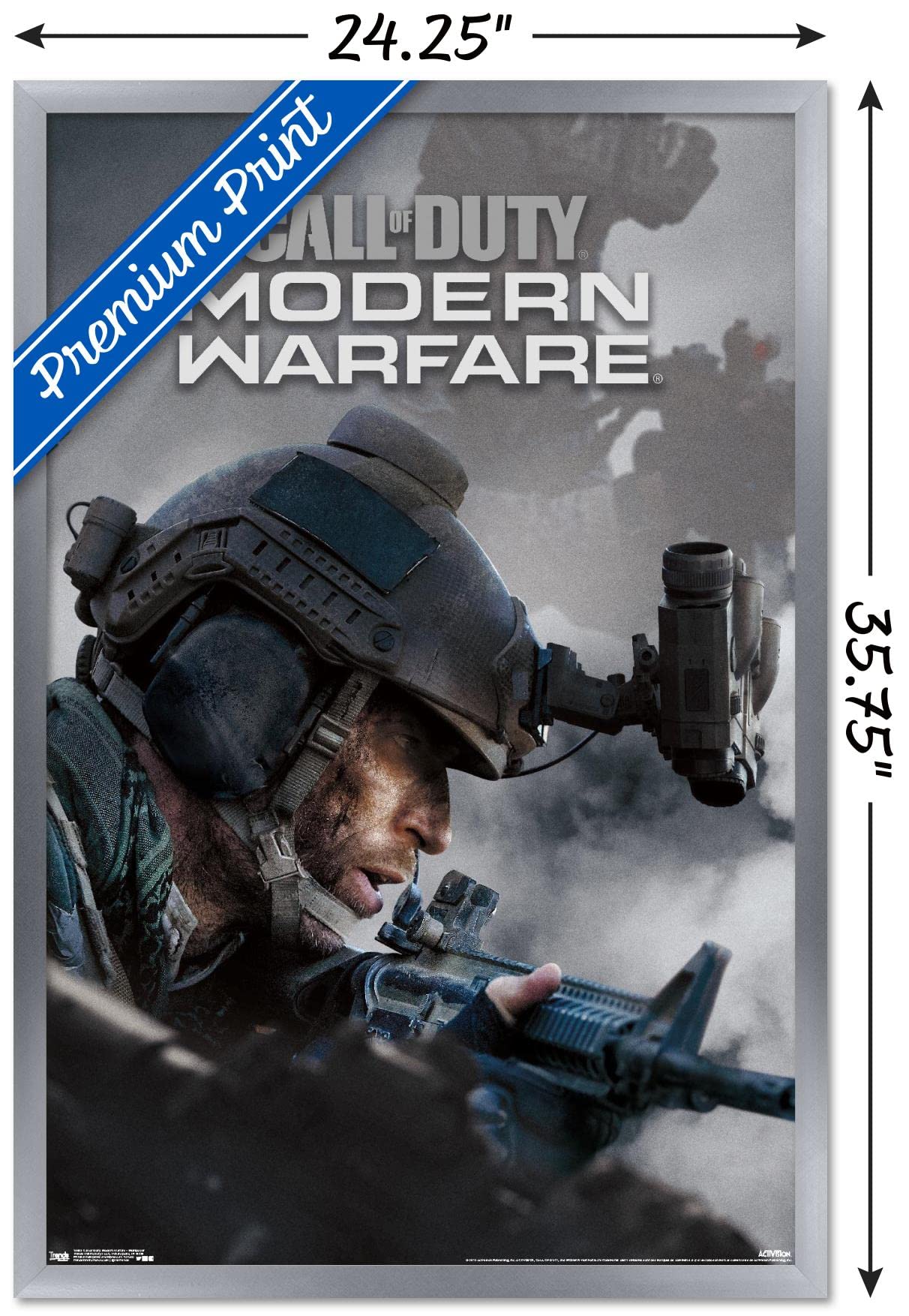 Trends International Call Of Duty: Modern Warfare - Multiplayer Wall Poster, 22.375'' X 34'', Silver Framed Version