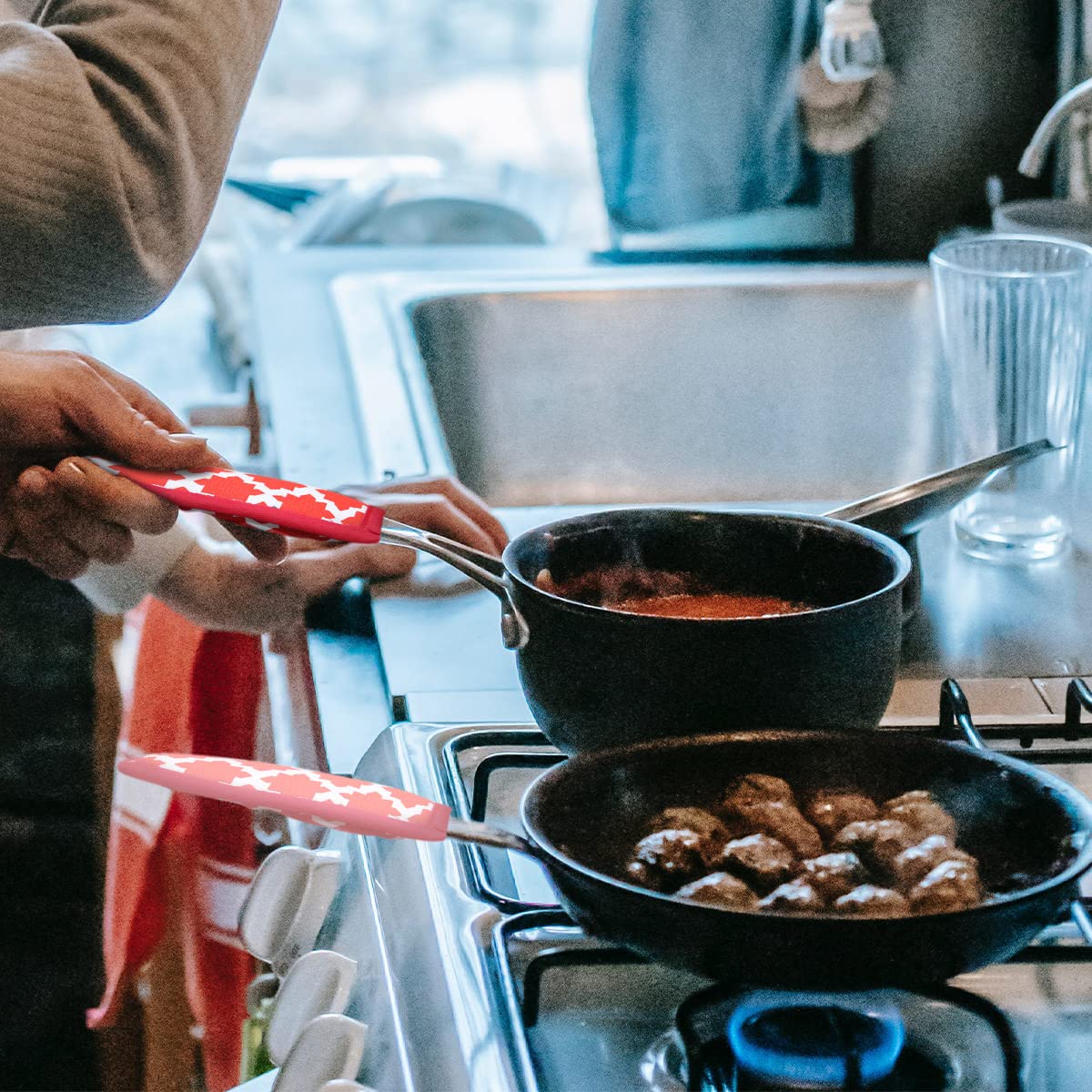 3 Pieces Hot Pot Handle Holder Cover For Kitchen Heat Resistant Hot Handle Sleeve Holder Cast Iron Pan Skillet Handle Cover Poth