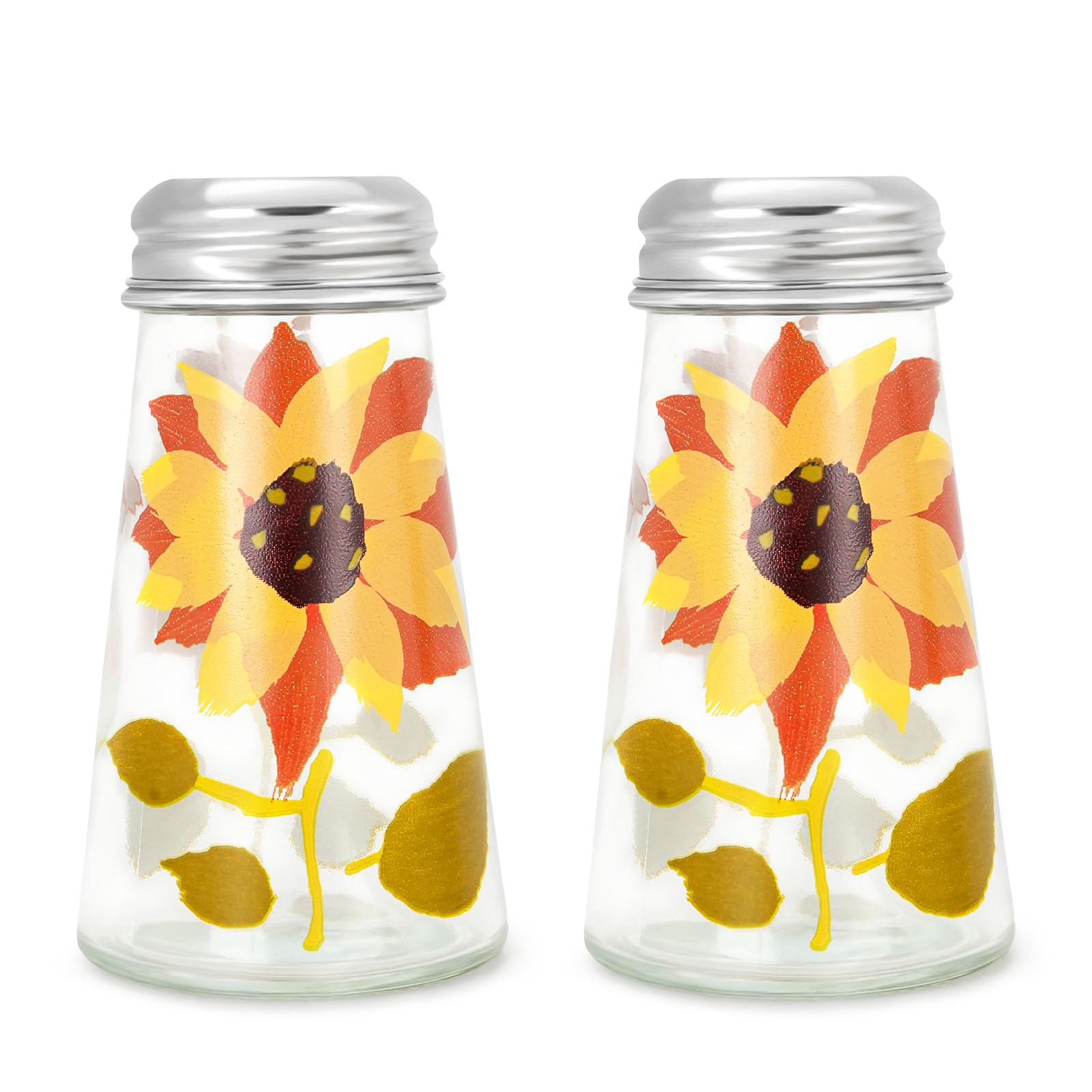Grant Howard 39013 Hand Painted Tapered Salt and Pepper Shaker Set, Sunflowers, Yellow