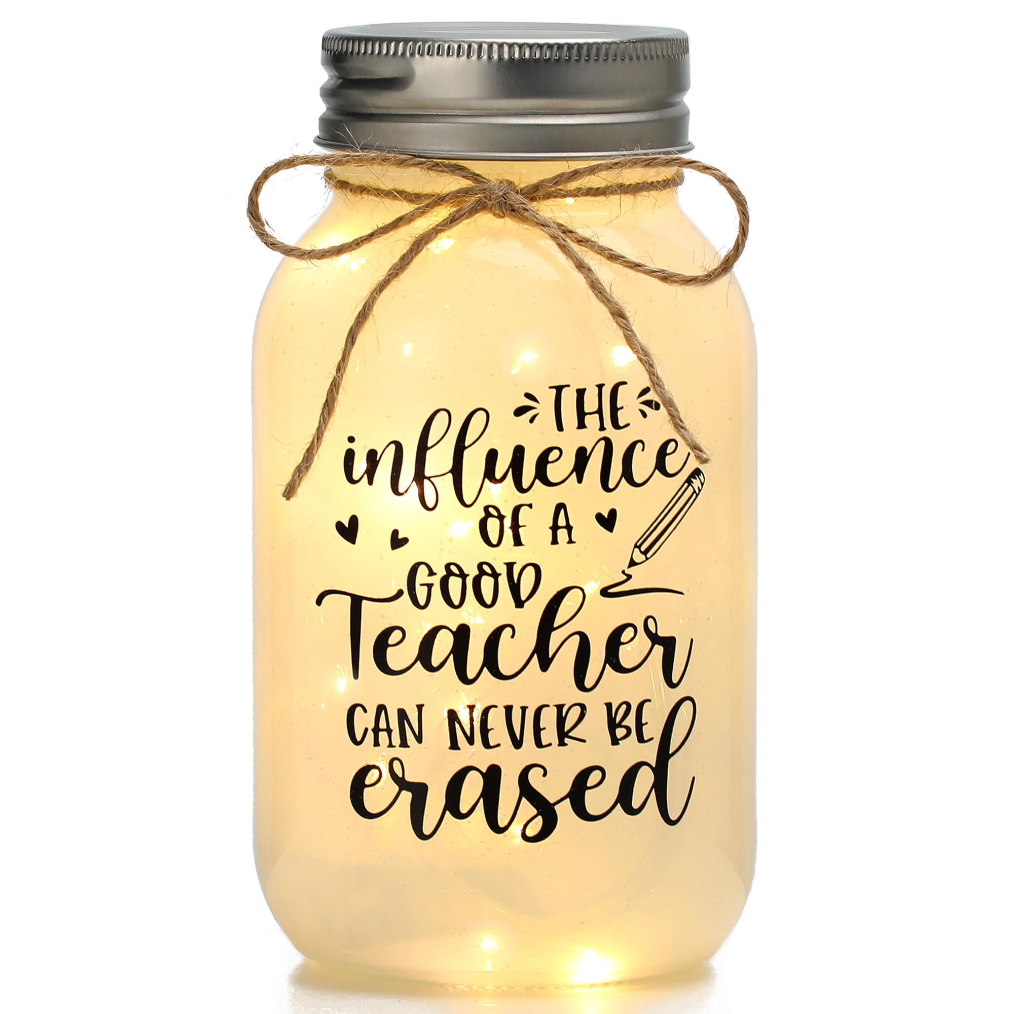 Teacher Appreciation Gift, Mason Jar Night Lights for Teachers, Graduation Thank You Gifts, Teachers Appreciation Week Gift, Chr