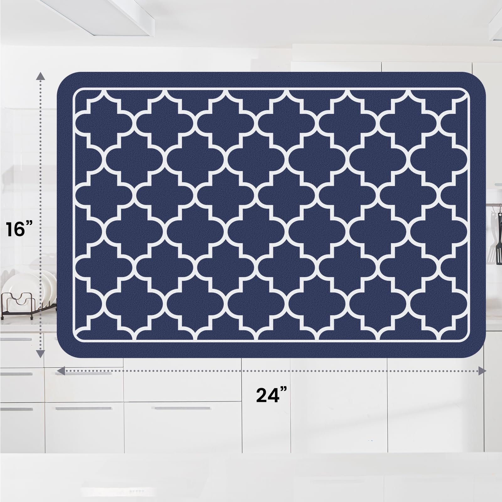 Wiselife Dish Drying Mat Super Absorbent Drying Mat Large Dish Drying Mats For Kitchen Counter Easy Clean Dish Mat Kitchen Dryin