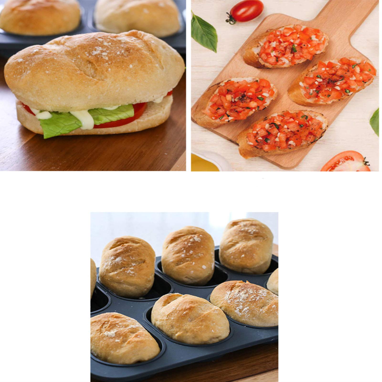 Joyeee French Bread Tray For Baking, Non Stick French Bread Baguette Mold, Mini Cake Baking Pan Mold, Baguette Loaf Baking Pan F