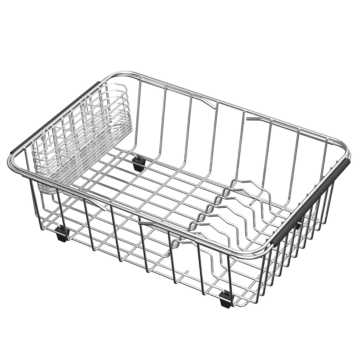Niuyichee Expandable Dish Drying Rack, Stainless Steel Dish Drainer Ra ...