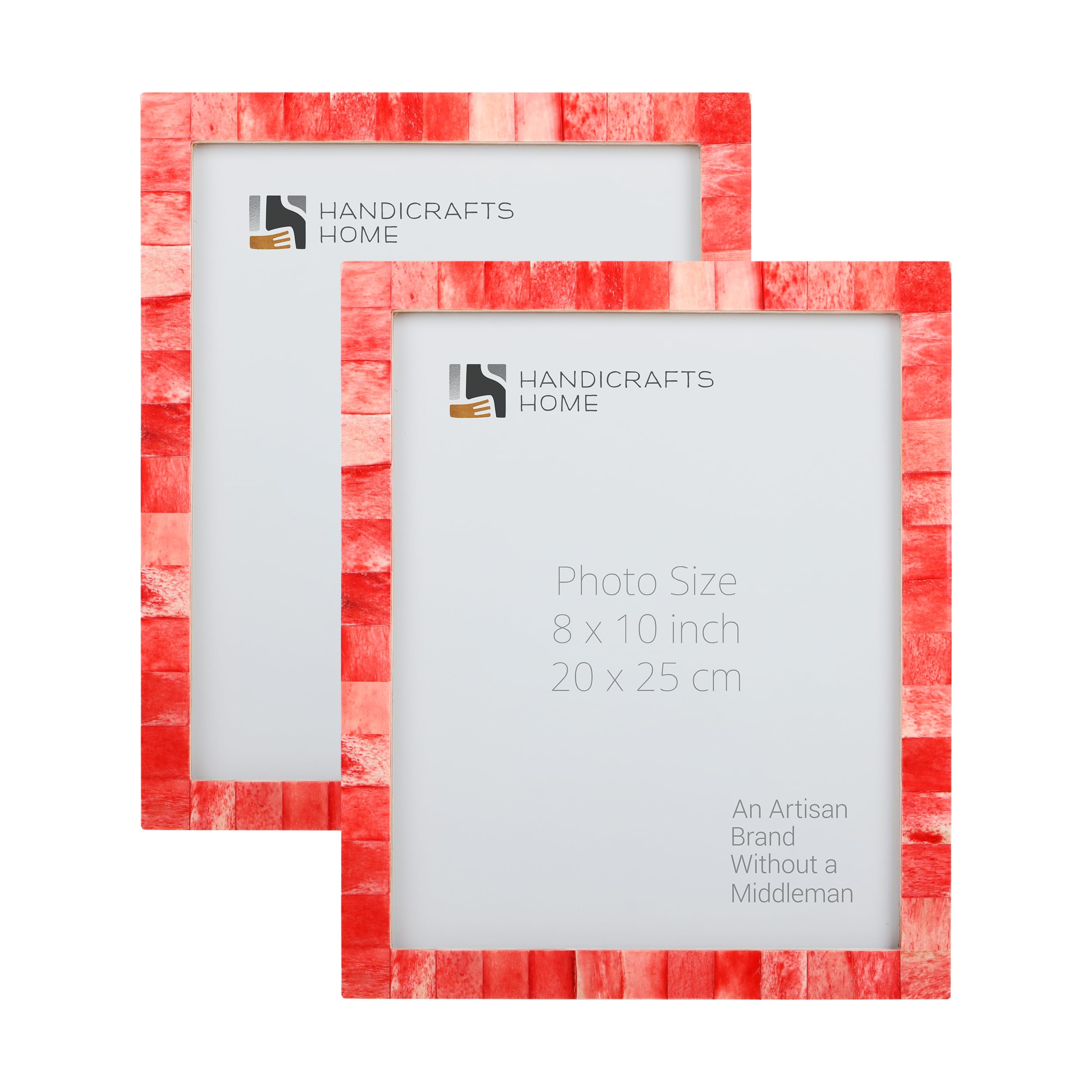 Handicrafts Home 8x10 Picture Frames Pack of 2 - Classic Collection Handcrafted Photo Frames, Perfect for Wall & Tabletop Displa