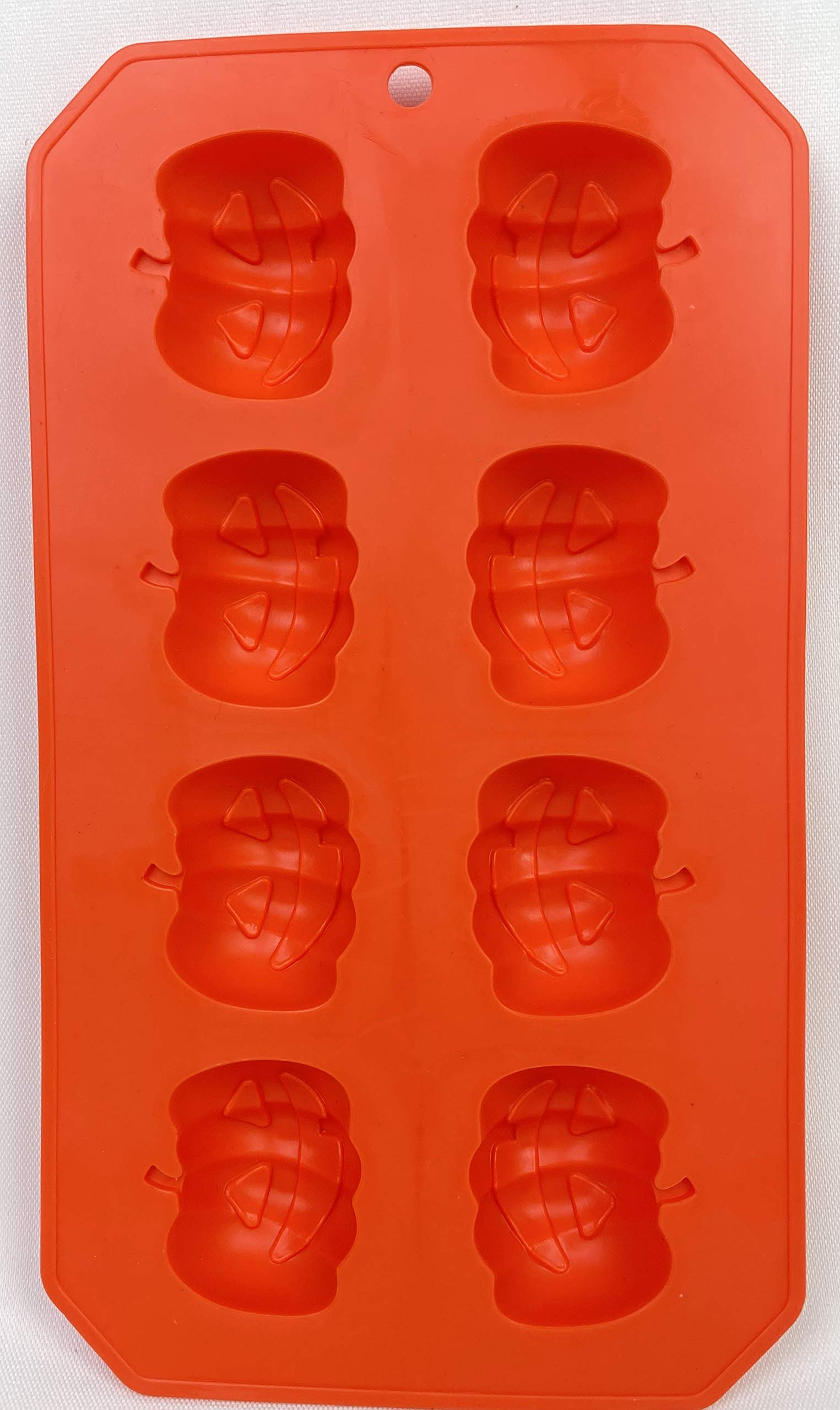 Halloween Fall Themed Set Of 3 Ice Cube Trays, Candy Mold, Jello Shot Skull/Fang/Pumpkin Shapes