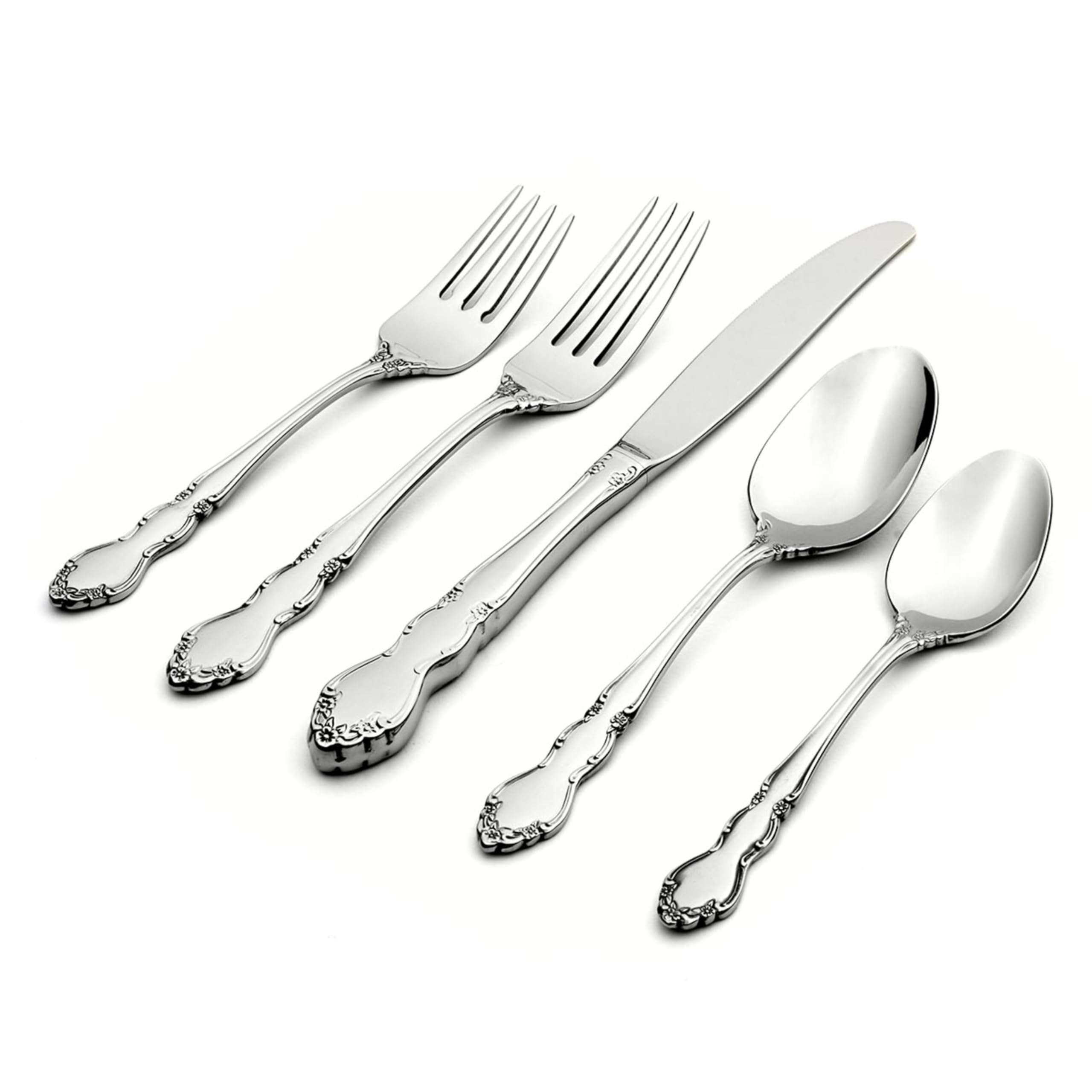 Oneida 2766045AL20 Dover 45 Piece Fine Flatware Set, Service For 8