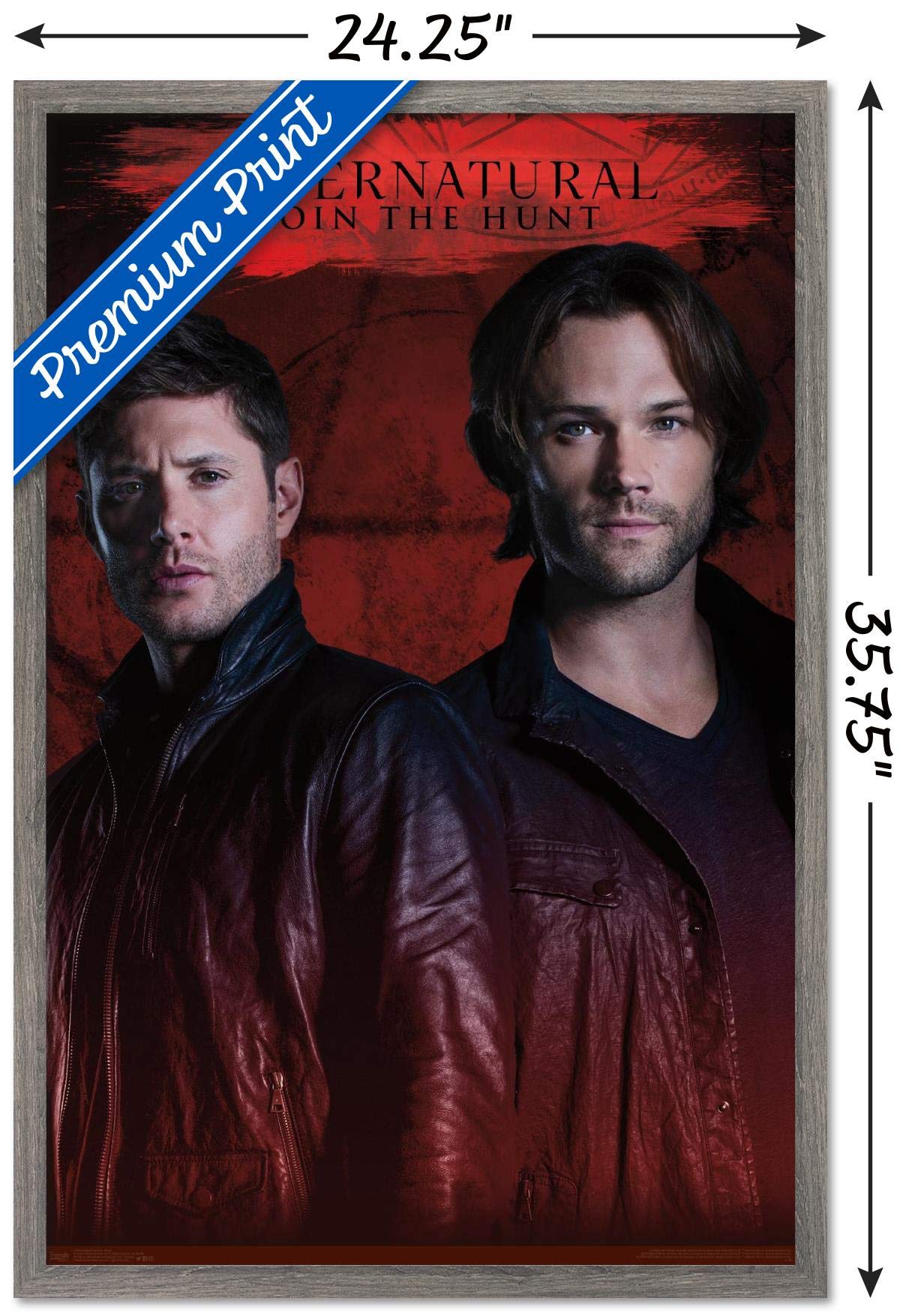 Trends International Supernatural - Red Wall Poster, 22.375'' X 34'', Barnwood Framed Version
