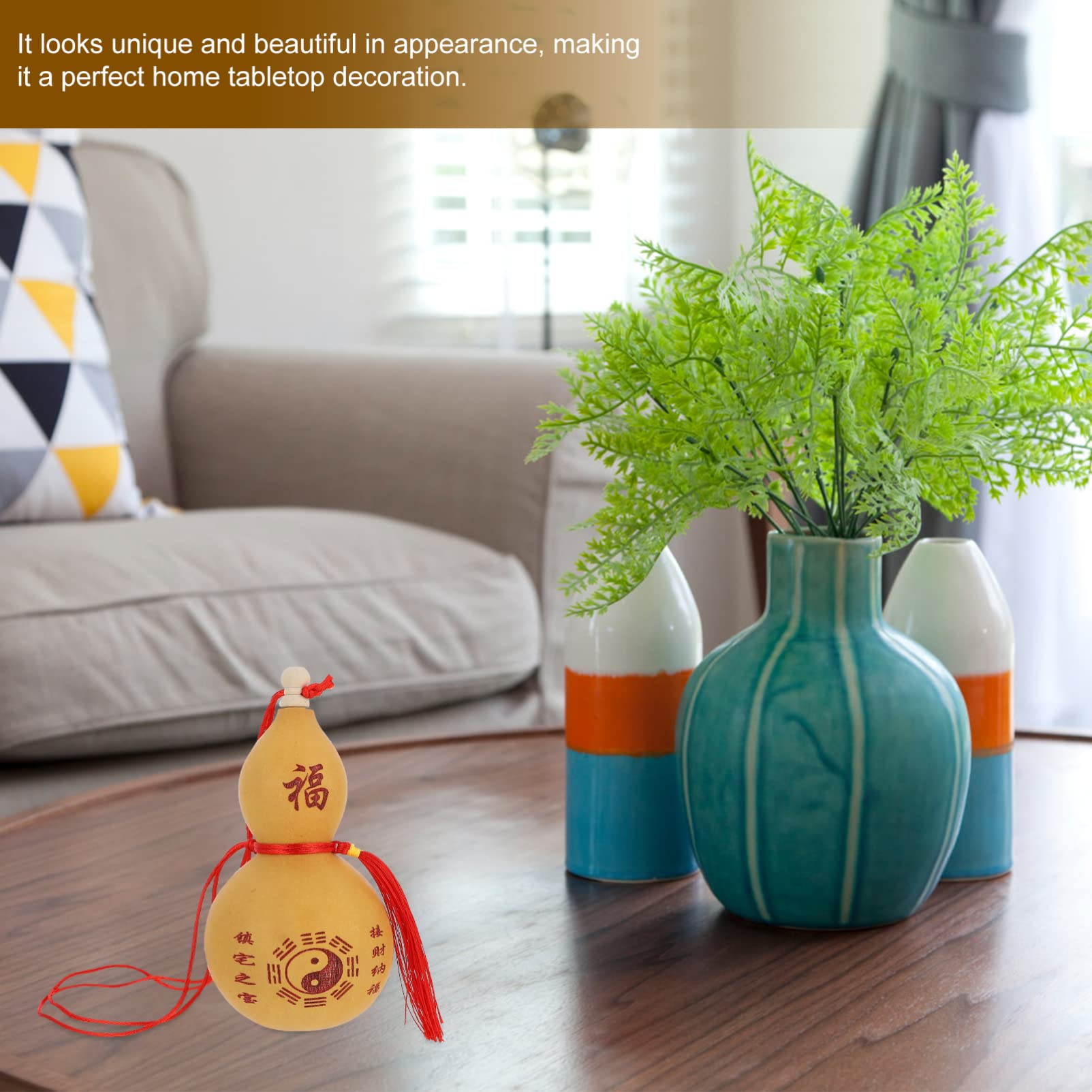 BESPORTBLE Feng Shui Wu Lou Feng Shui 2pcs Gourd Statue Traditional Chinese Gourd Gourd Hu Lu Decor for Home Office Feng ShuiDec