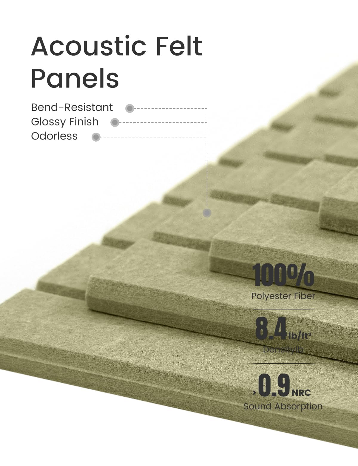 Bumusty Large Felt Bulletin Board 48 x 36 Cork Board Alternative - 6 Pack with 40 Safe Removable Adhesive Tabs, Cork Boards for