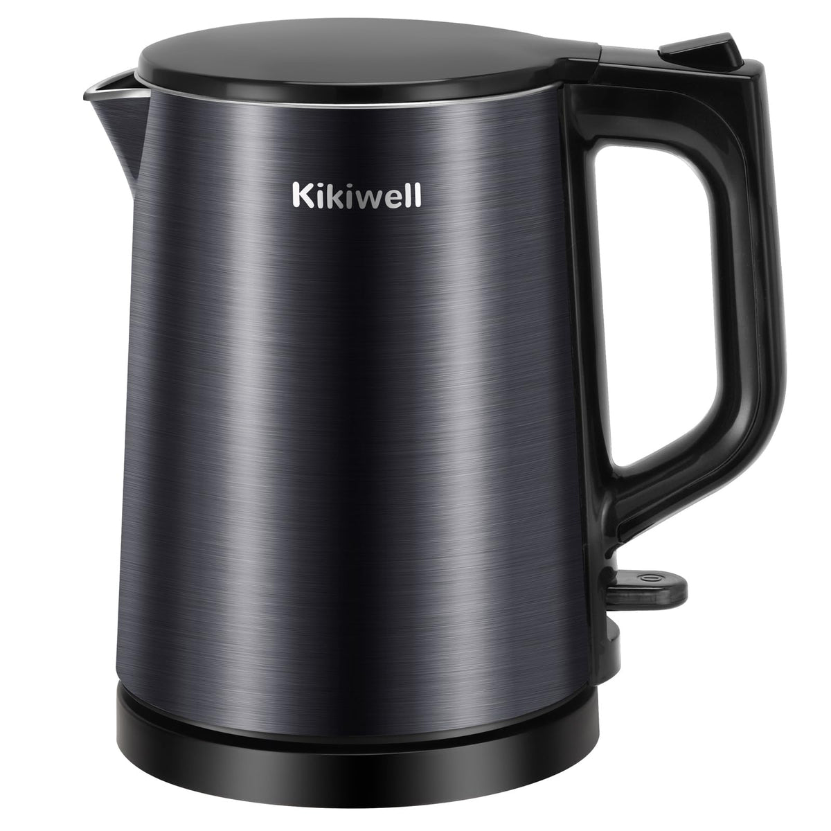 0.8L Small Electric Kettles Stainless Steel, Travel Mini Hot Water Boiler Heater, Double Wall Cool Touch Portable Teapot Heater,