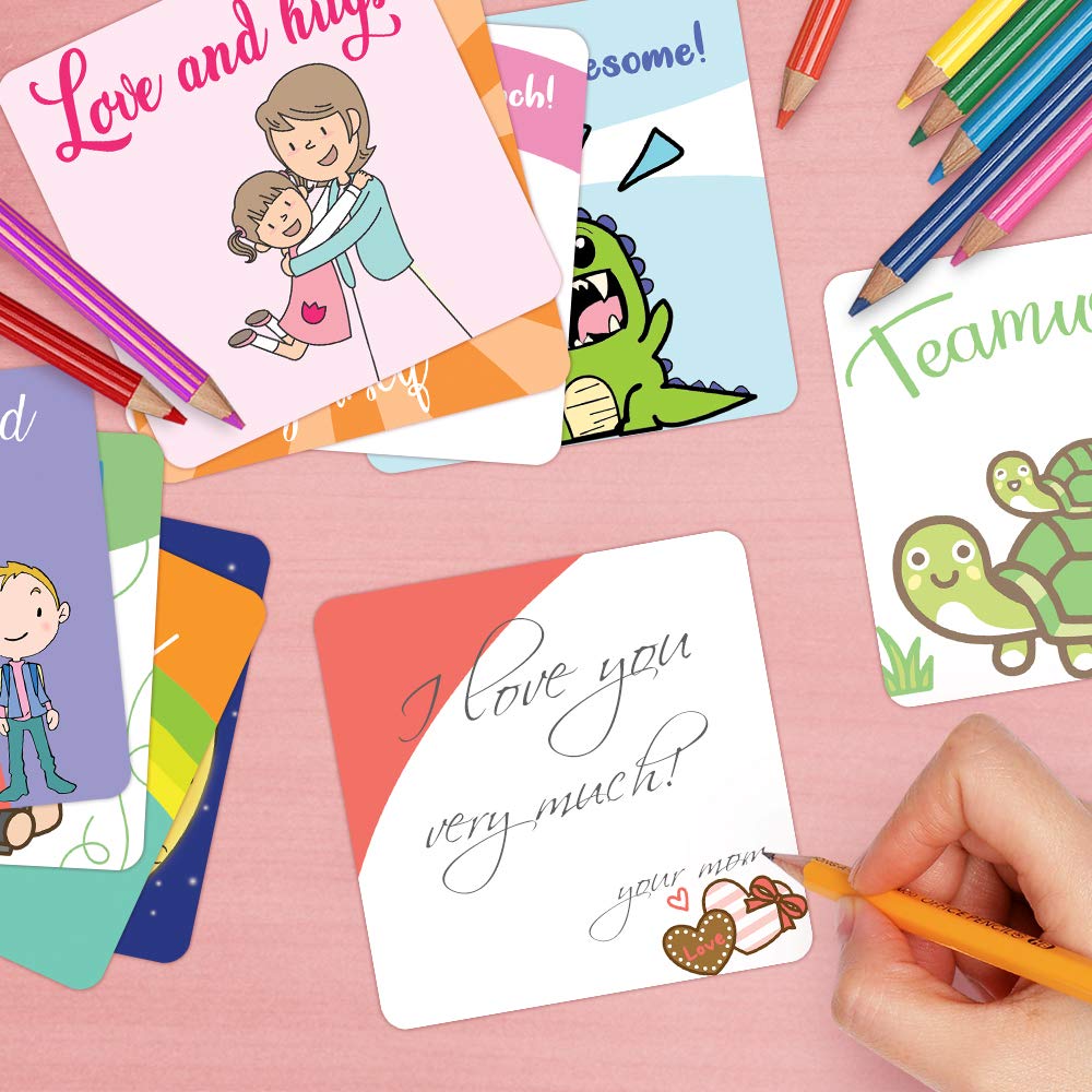 Springflower Lunch Box Notes For Kids - 100 Pack Inspirational And Motivational, Positive Affirmation, Encouragement, Thinking O
