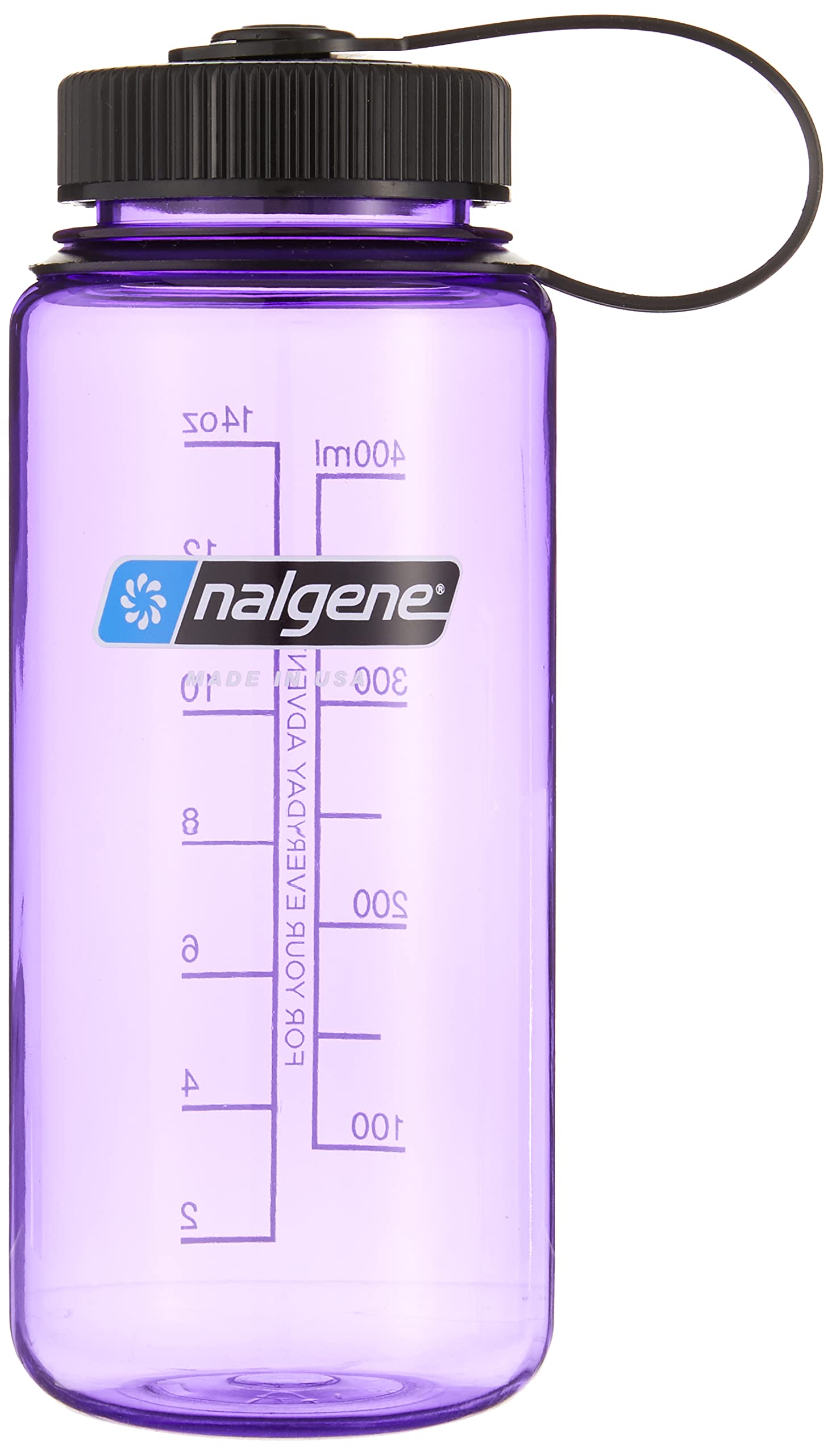 Nalgene Tritan Wide Mouth Bpa-Free Water Bottle, Purple, 16 Oz (342056)
