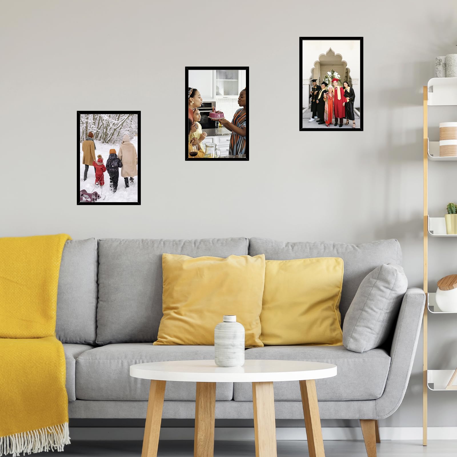 JCJMY 13x22 Picture Frame Black for Poster Photo Picture, Horizontal and Vertical Formats for Wall Hanging, 13 x 22 Wall Gallery