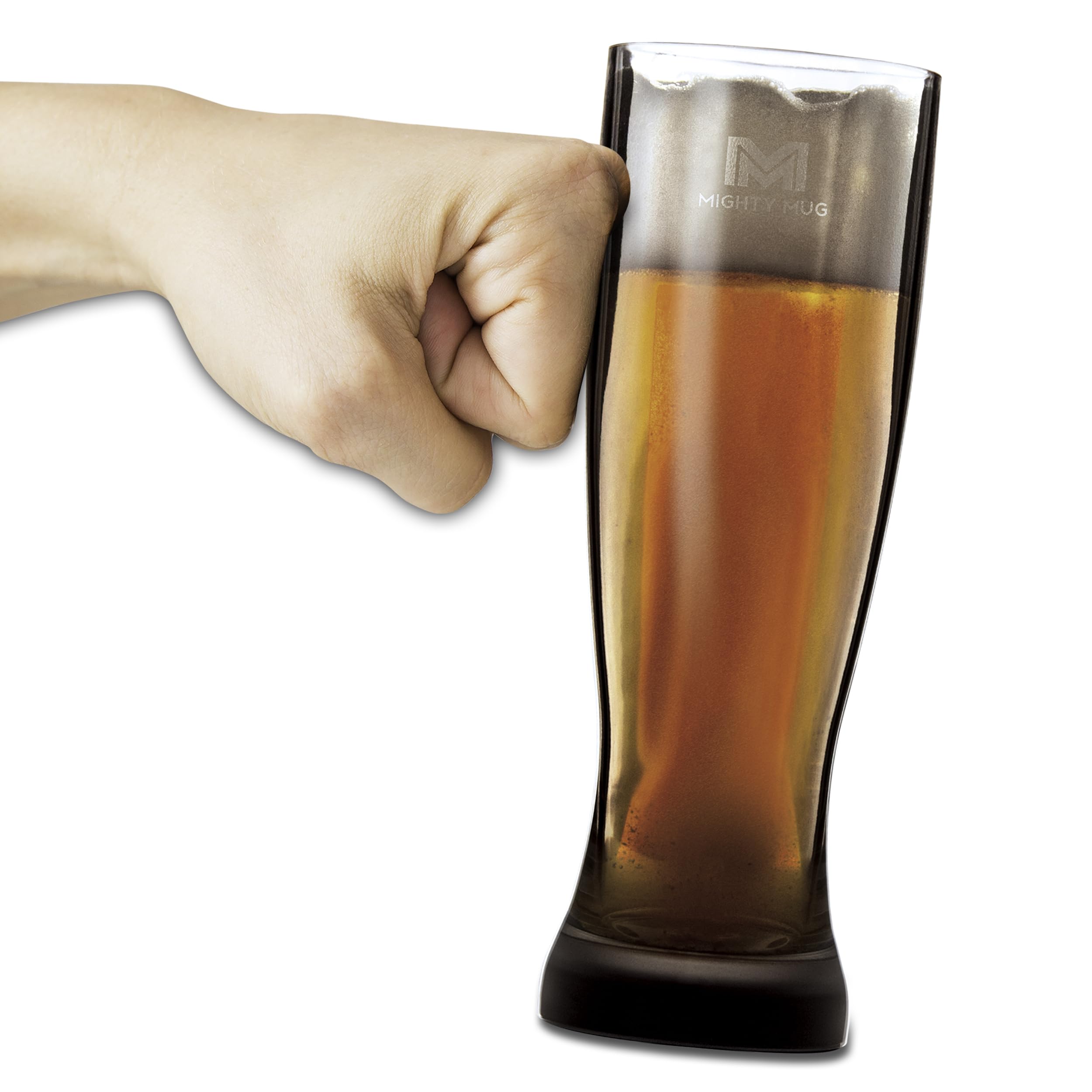 Mighty Mug Untippable Pilsner Glass (Set Of 2), Unbreakable Tritan Hard Plastic, No Spill Smartgrip Technology, Bpa-Free, 24Oz