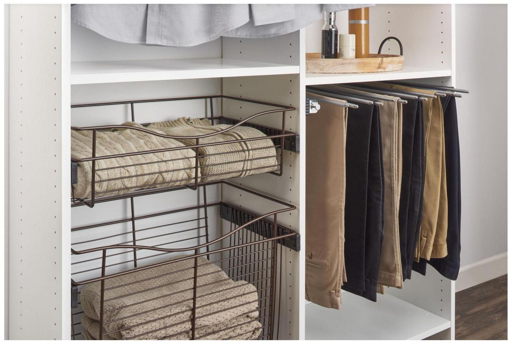 Rev-A-Shelf - Cb-242011Cr-1 - Chrome Closet Pull-Out Basket