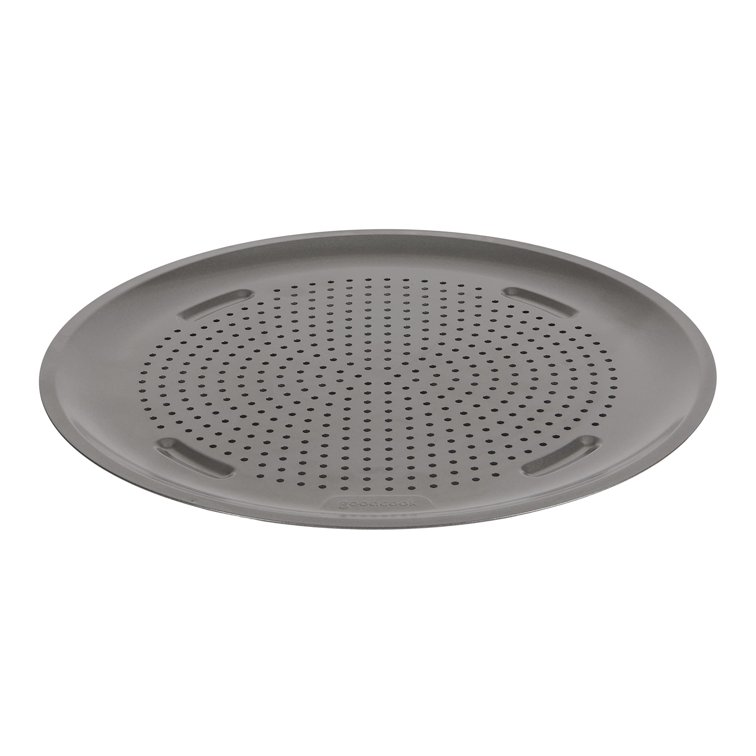 Goodcook Airperfect 14'' Nonstick Carbon Steel Large Pizza Pan, Gray (4483)