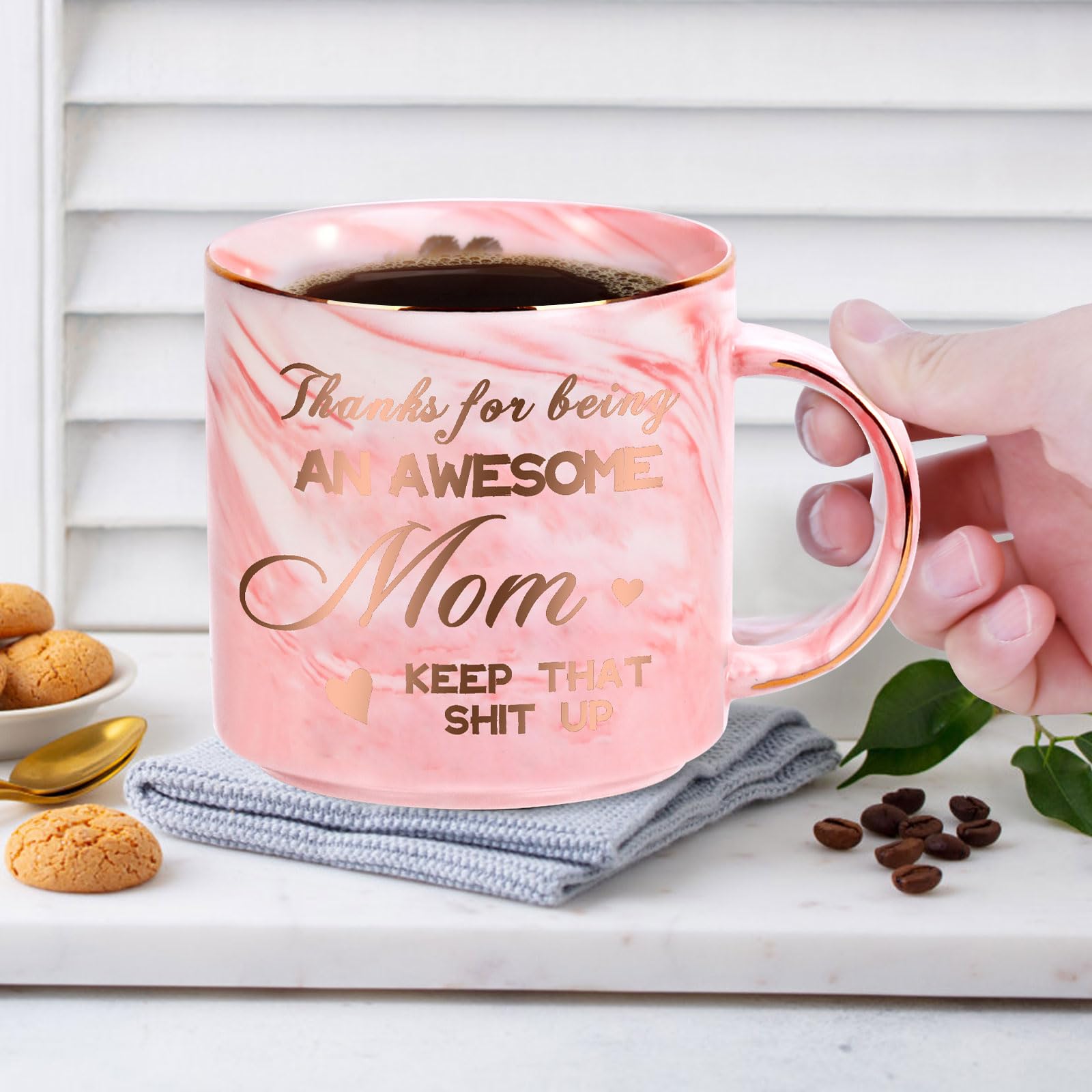 Ulrhpc Stocking Stuffers for Women - 12 OZ Funny Coffee Mug,Valentines Day Gifts for Her,Christmas Birthday Galentines Mothers D