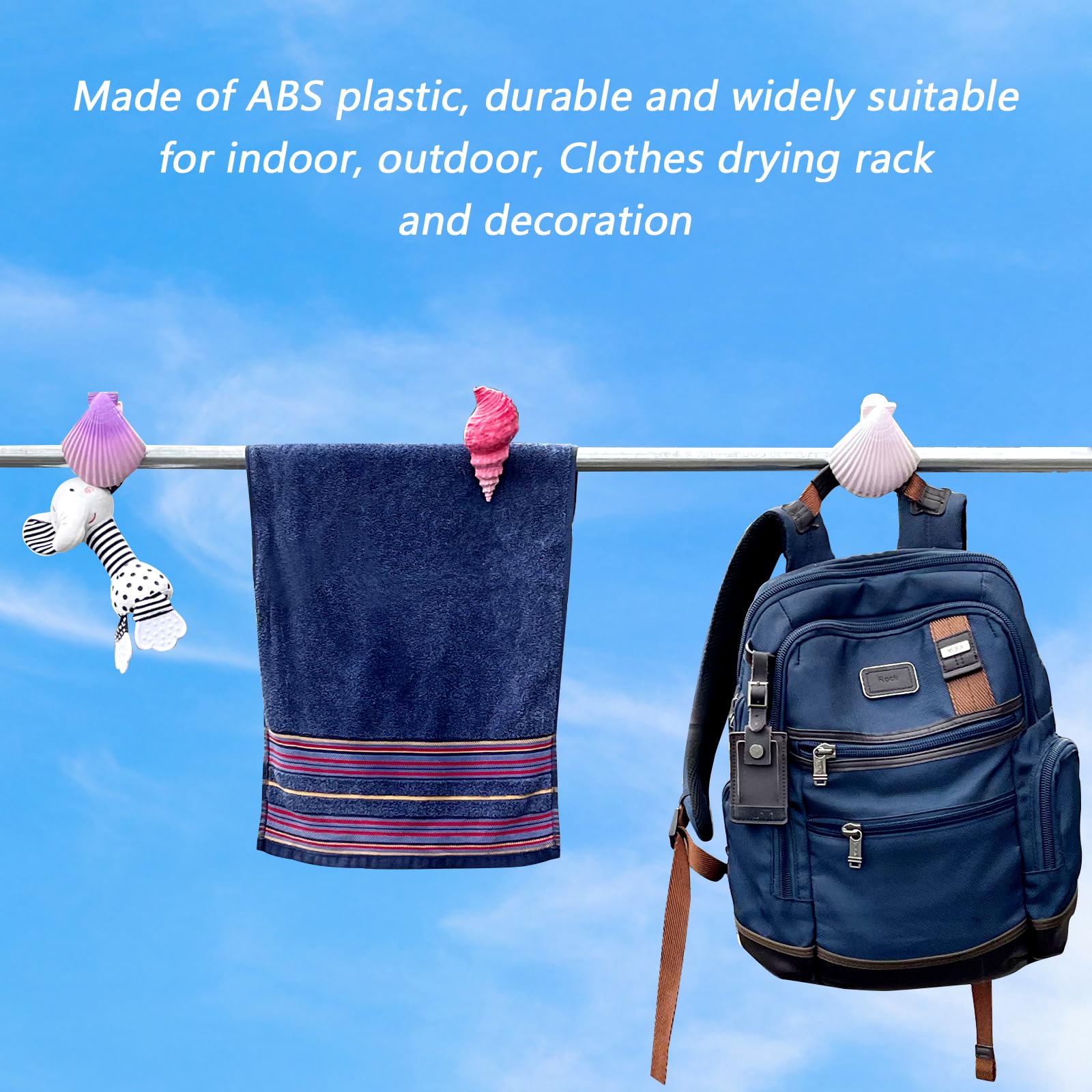 Shells Beach Towel Clips For Beach Chairs, Beach Towel Clips For Pool Chairs, Lounge Chairs, Drying Racks Decorative Windproof T