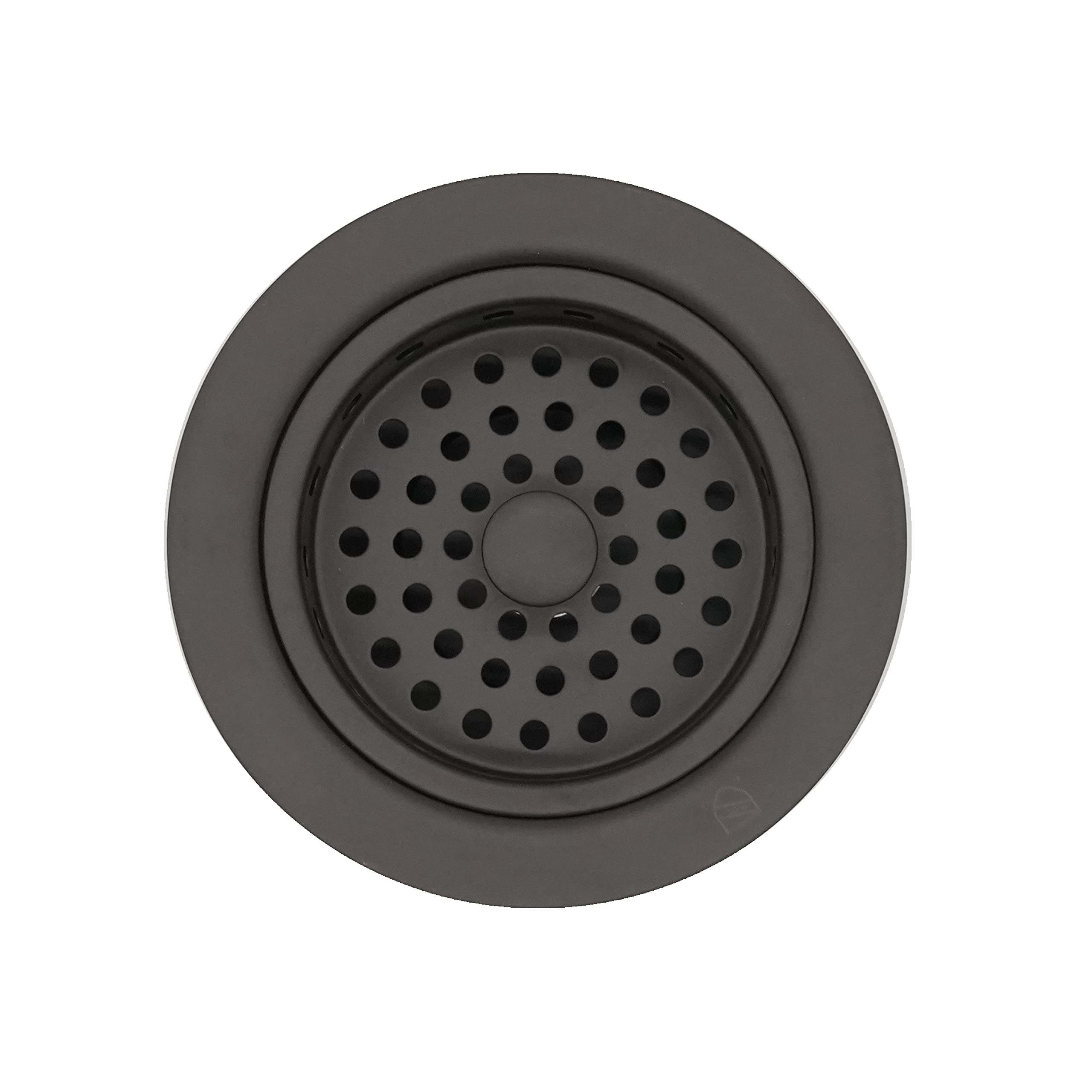Westbrass D2165-62 Post Style Large Kitchen Basket Strainer with Waste Disposal Flange and Stopper  Matte Black