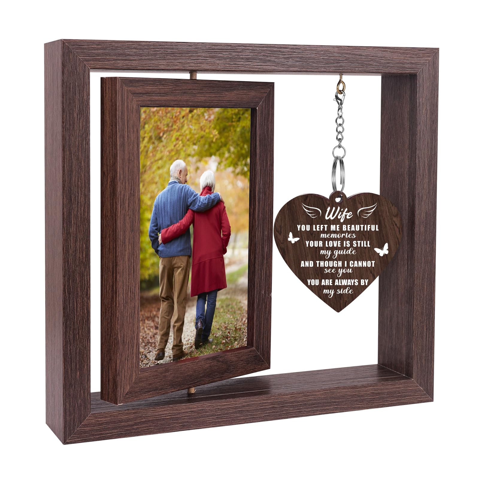 Boiveco Memorial Gifts for Loss of Wife, Sympathy Gift for Loss of Wife Memorial Picture Frame, In Memory of Wife Grief Remembra
