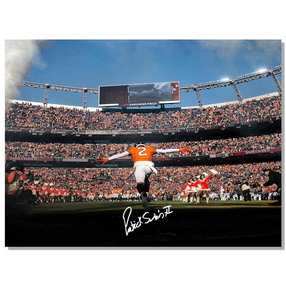 Whzkcyh 2025 Rugby Star Patrick Surtain Ii Poster For Kids Bedroom Wall Decor-Football Superstar Signed Posters Canvas Art Print
