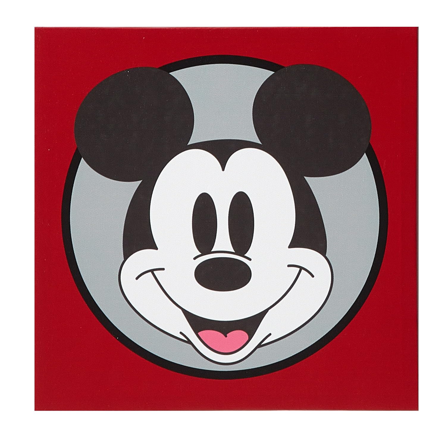 Idea Nuova Disney Mickey Mouse Retro 4 Pack Canvas Wall Art Set,Childrens Wall Hanging D  Cor,Each Piece 12''X12''