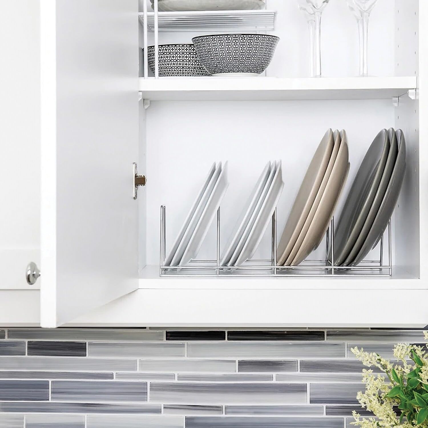 Better Houseware 1494/4 Plate Rack, Standard, Silver